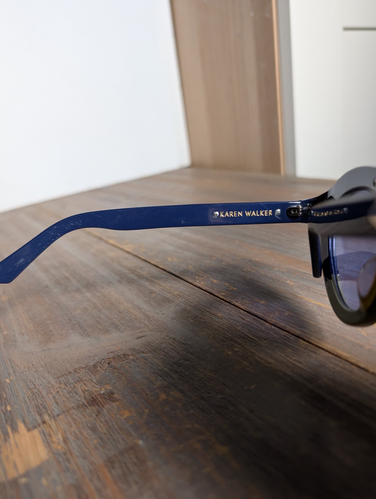 Karen Walker Flowerpatch Sunglasses Navy & Olive — photo 4 of 6