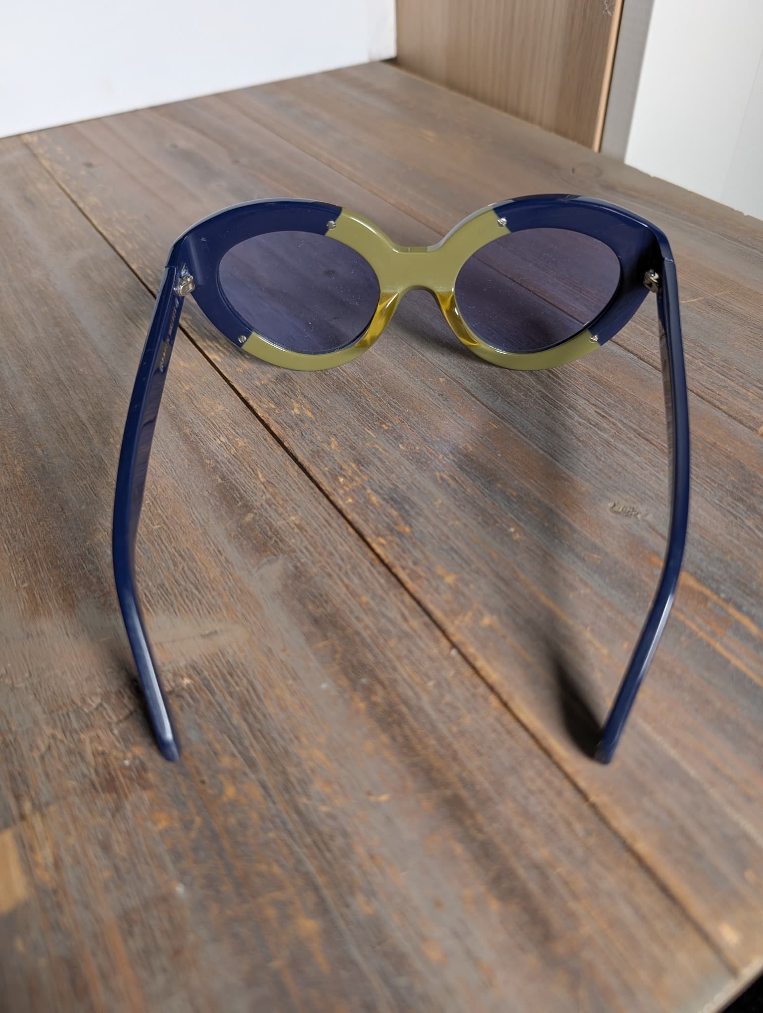 Karen Walker Flowerpatch Sunglasses Navy & Olive — photo 6 of 6