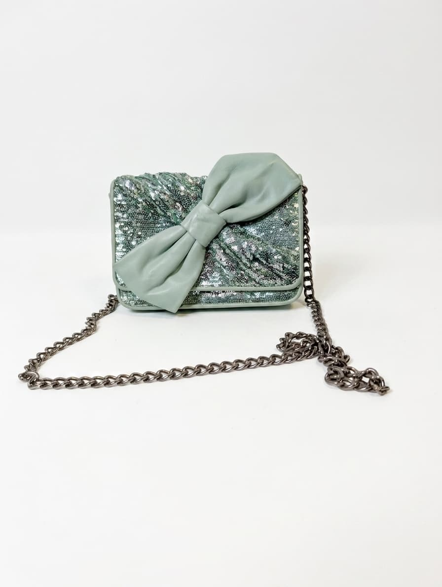 Kate Spade New York Sequin Bow Crossbody Bag Mint Green — photo 1 of 4