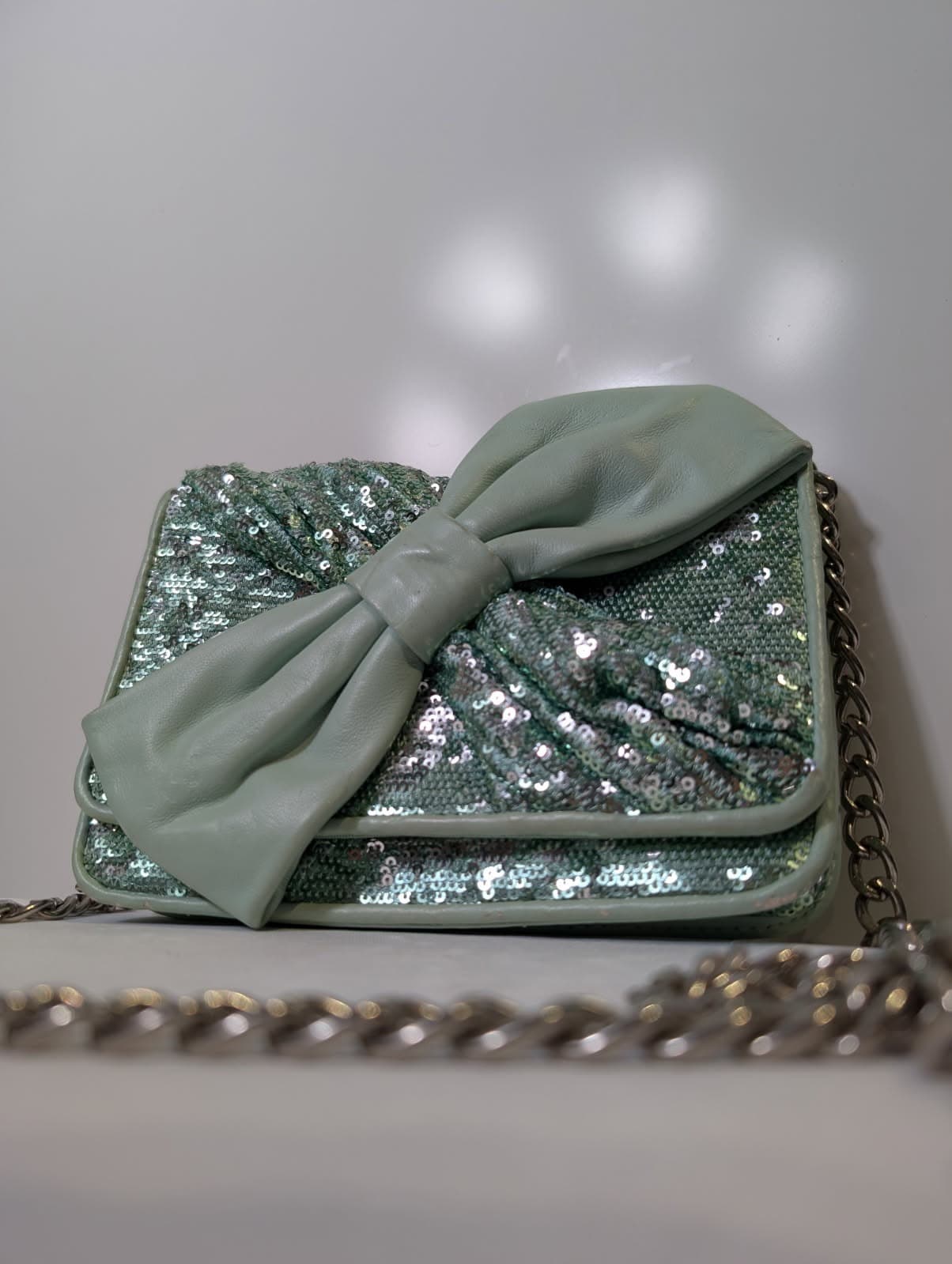 Kate Spade New York Sequin Bow Crossbody Bag Mint Green — photo 3 of 4