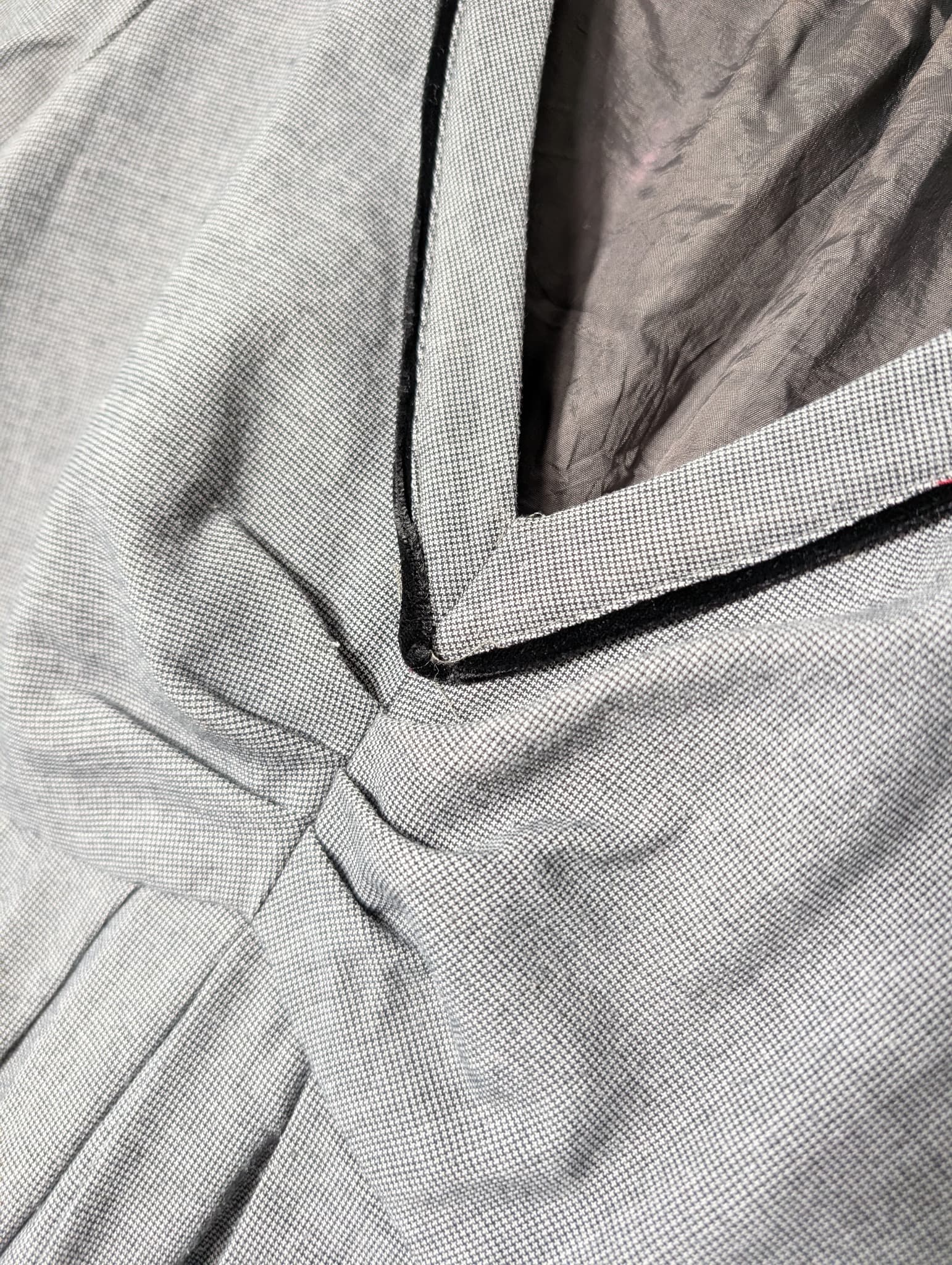 KATHERINE London V-Neck Dress Grey Houndstooth Size 12 — photo 3 of 8