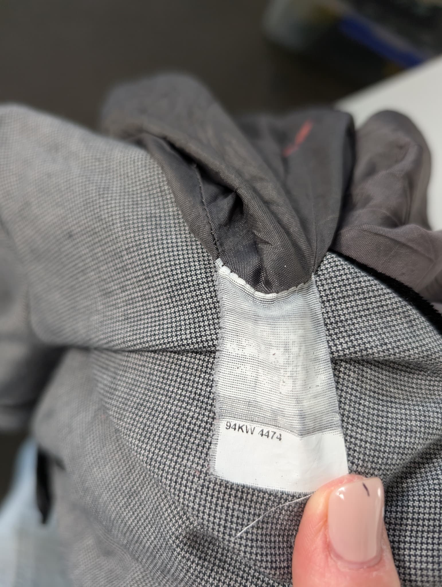 KATHERINE London V-Neck Dress Grey Houndstooth Size 12 — photo 8 of 8
