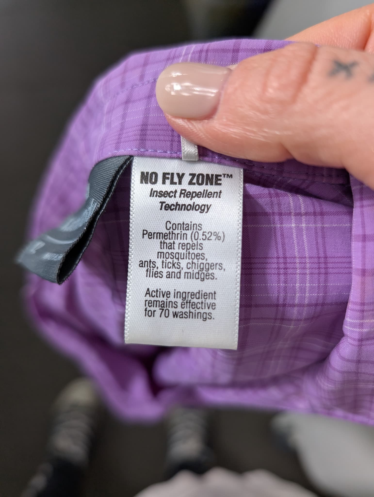 Kathmandu No Fly Zone Women's Short Sleeve Shirt Purple Plaid Size 12 — photo 7 of 8