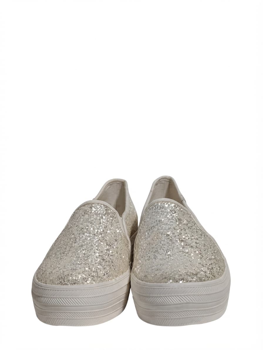 Keds x Kate Spade Triple Decker Glitter Slip-On Sneakers Silver US 8 — photo 1 of 6