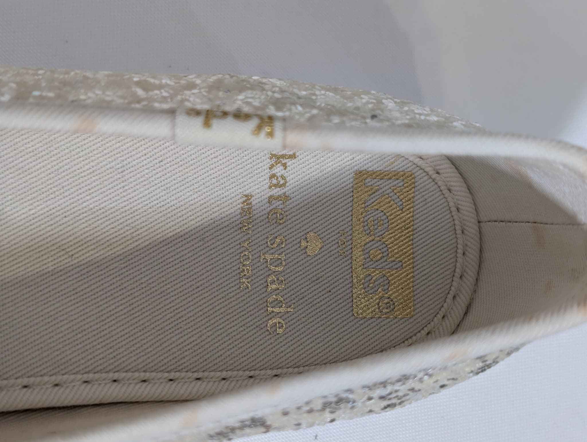 Keds x Kate Spade Triple Decker Glitter Slip-On Sneakers Silver US 8 — photo 6 of 6
