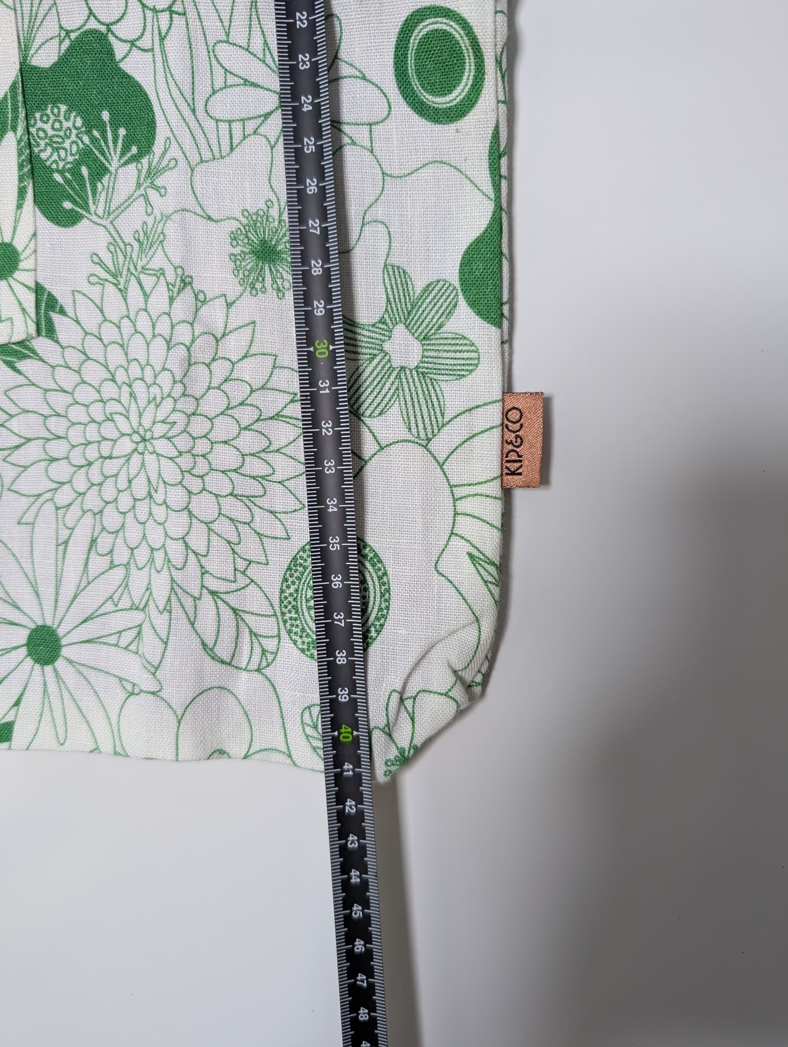 Kip&Co Linen Tote Bag Green Floral Print One Size — photo 5 of 10
