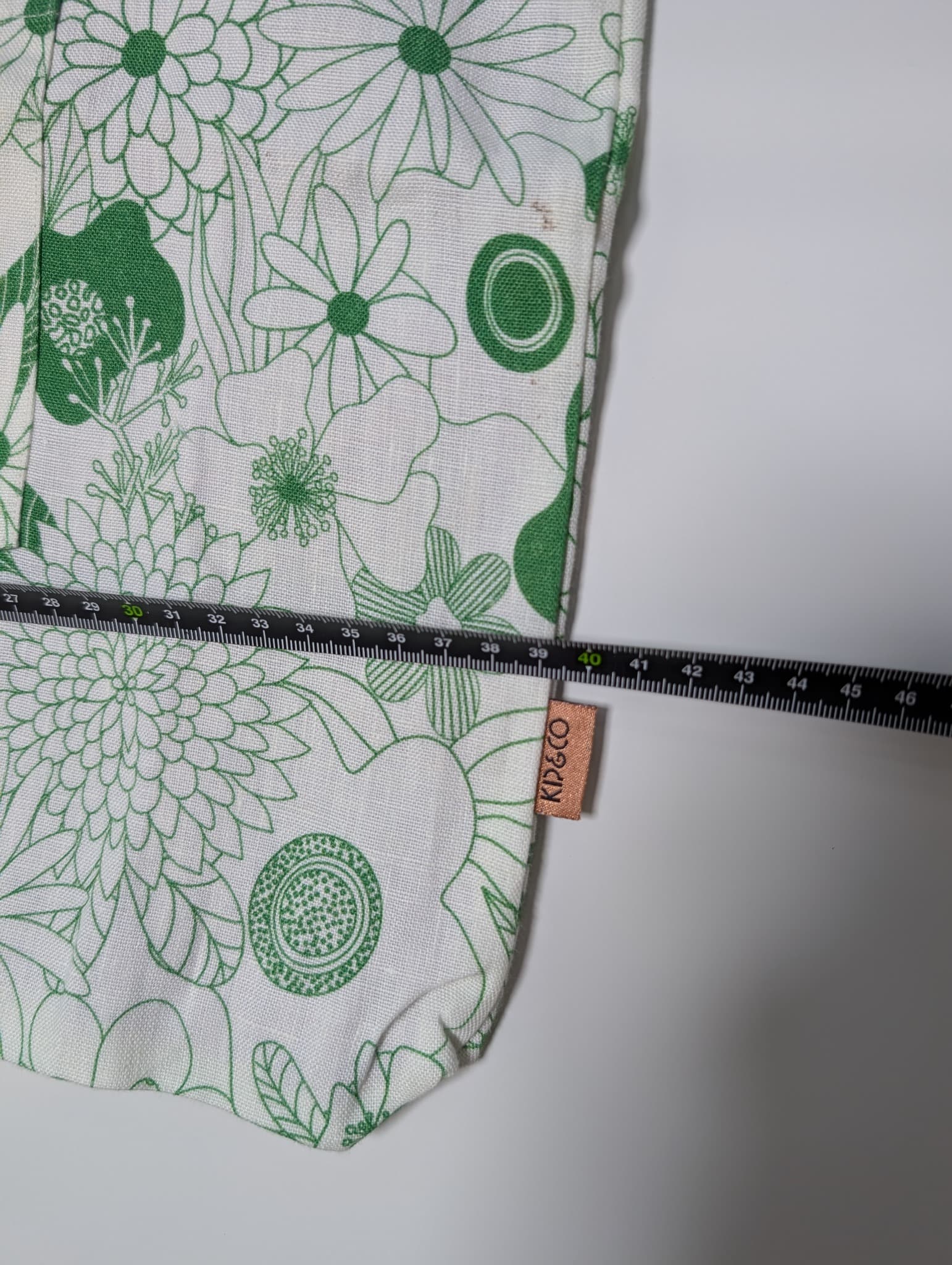 Kip&Co Linen Tote Bag Green Floral Print One Size — photo 6 of 10
