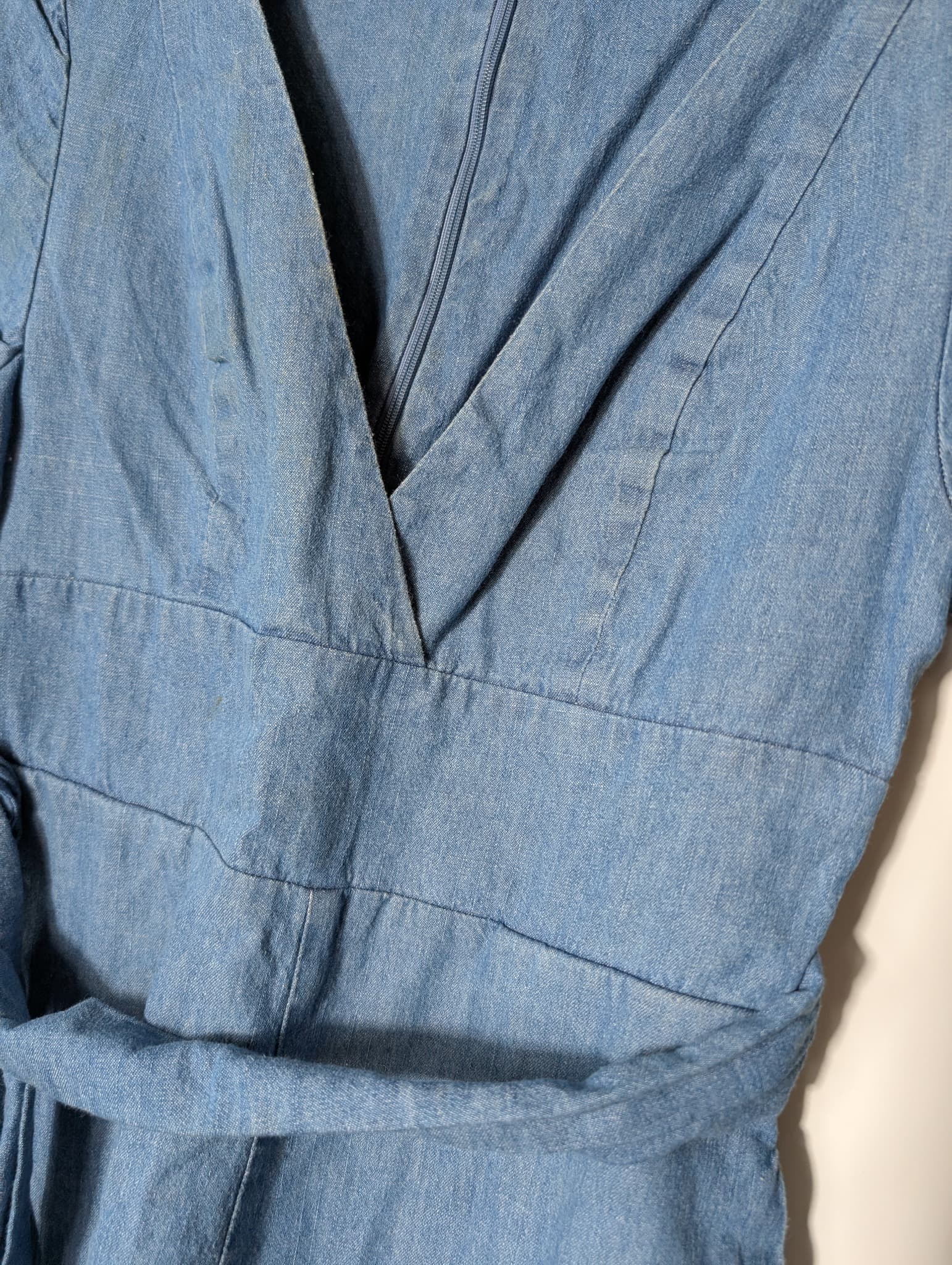Kookai Denim V-Neck Playsuit Blue Size 36 — photo 2 of 6