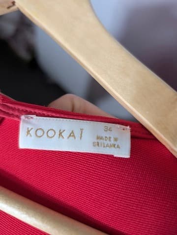 Kookai Long Sleeve V-Neck Mini Dress Red Size 34 — photo 2 of 7