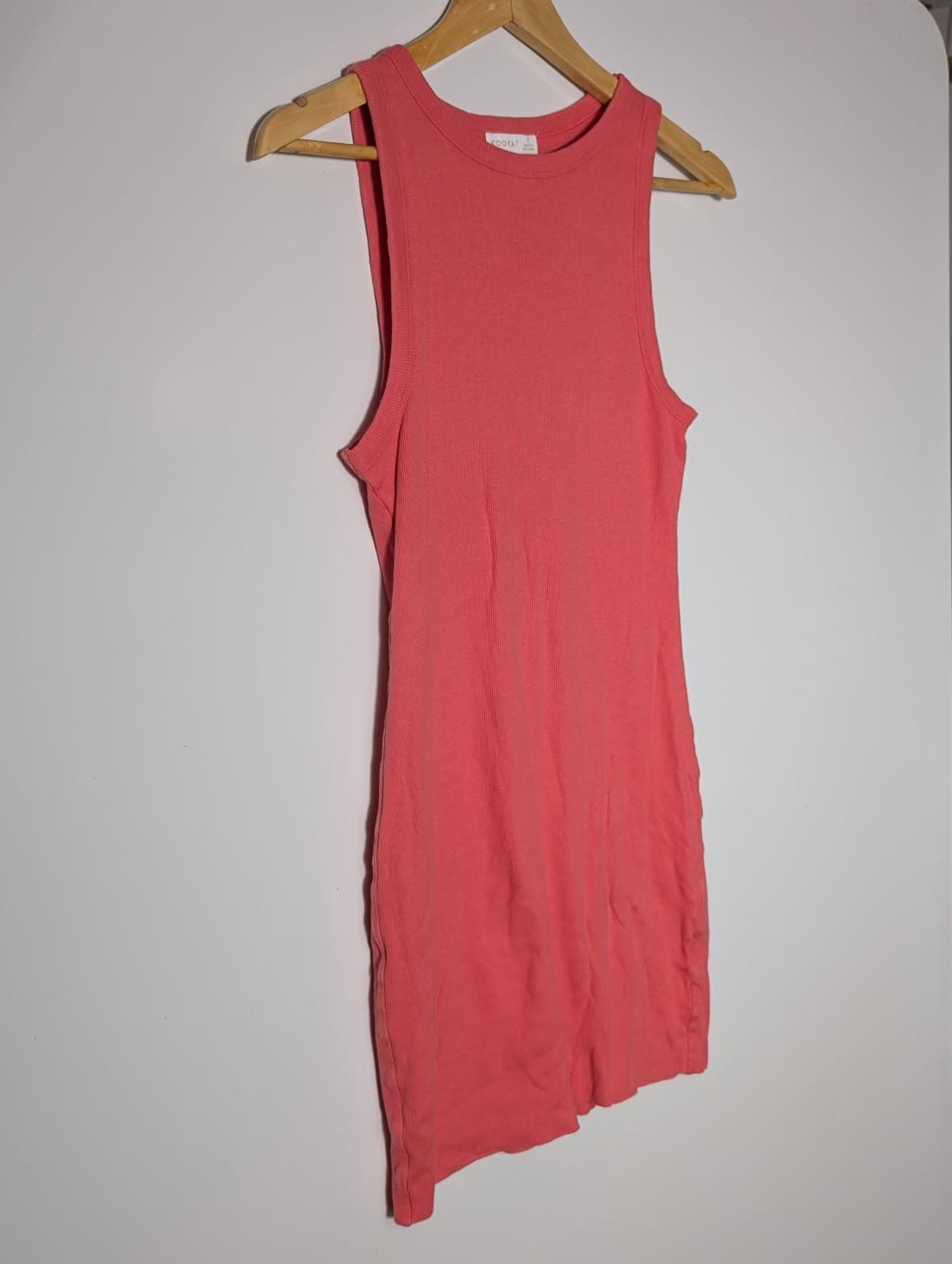 Kookai Ribbed Tank Top Coral Pink Size 2 — photo 1 of 8