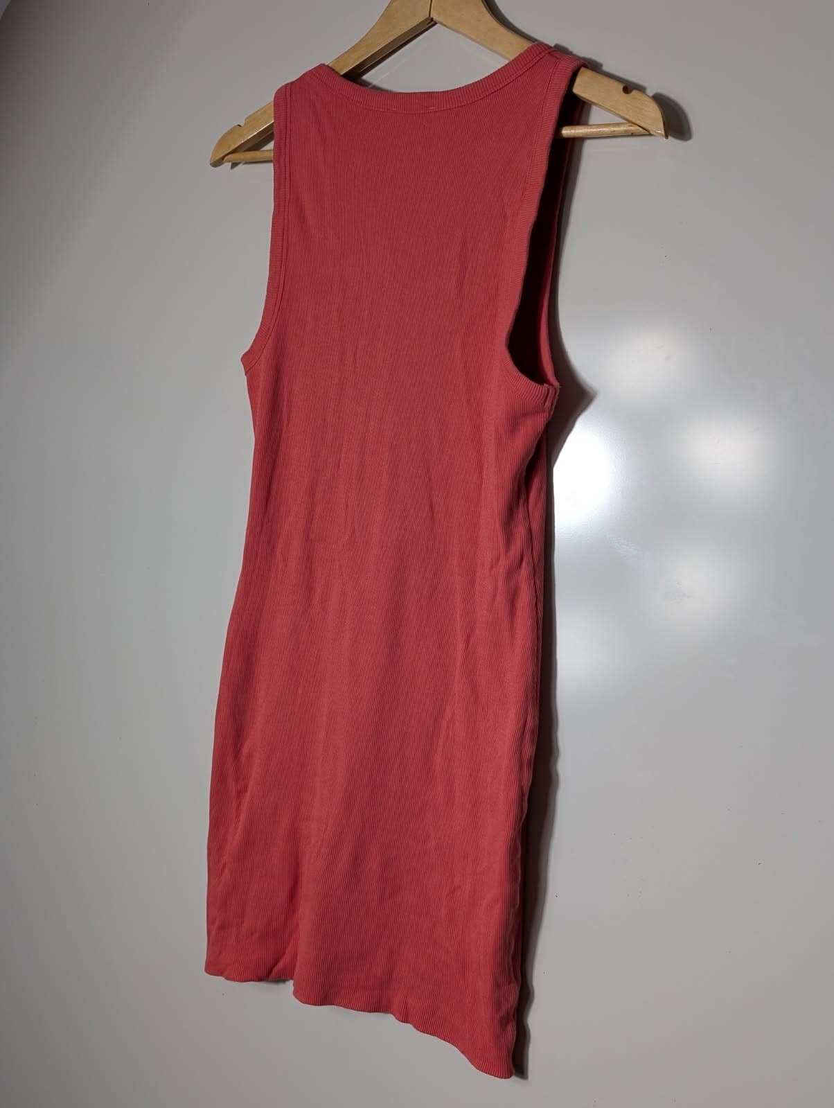 Kookai Ribbed Tank Top Coral Pink Size 2 — photo 4 of 8