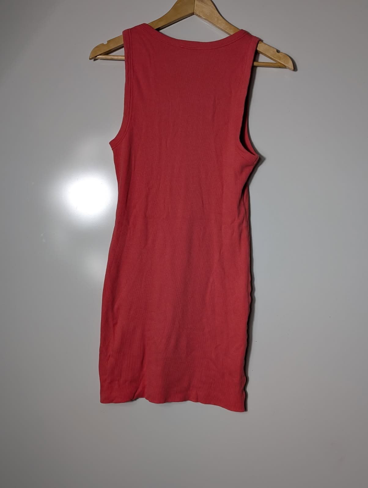 Kookai Ribbed Tank Top Coral Pink Size 2 — photo 7 of 8