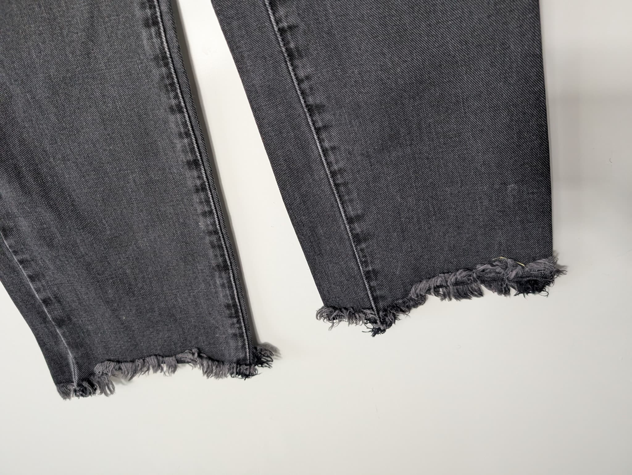 Ksubi High-Rise Denim Jeans Washed Black Raw Hem Size 23 — photo 3 of 9