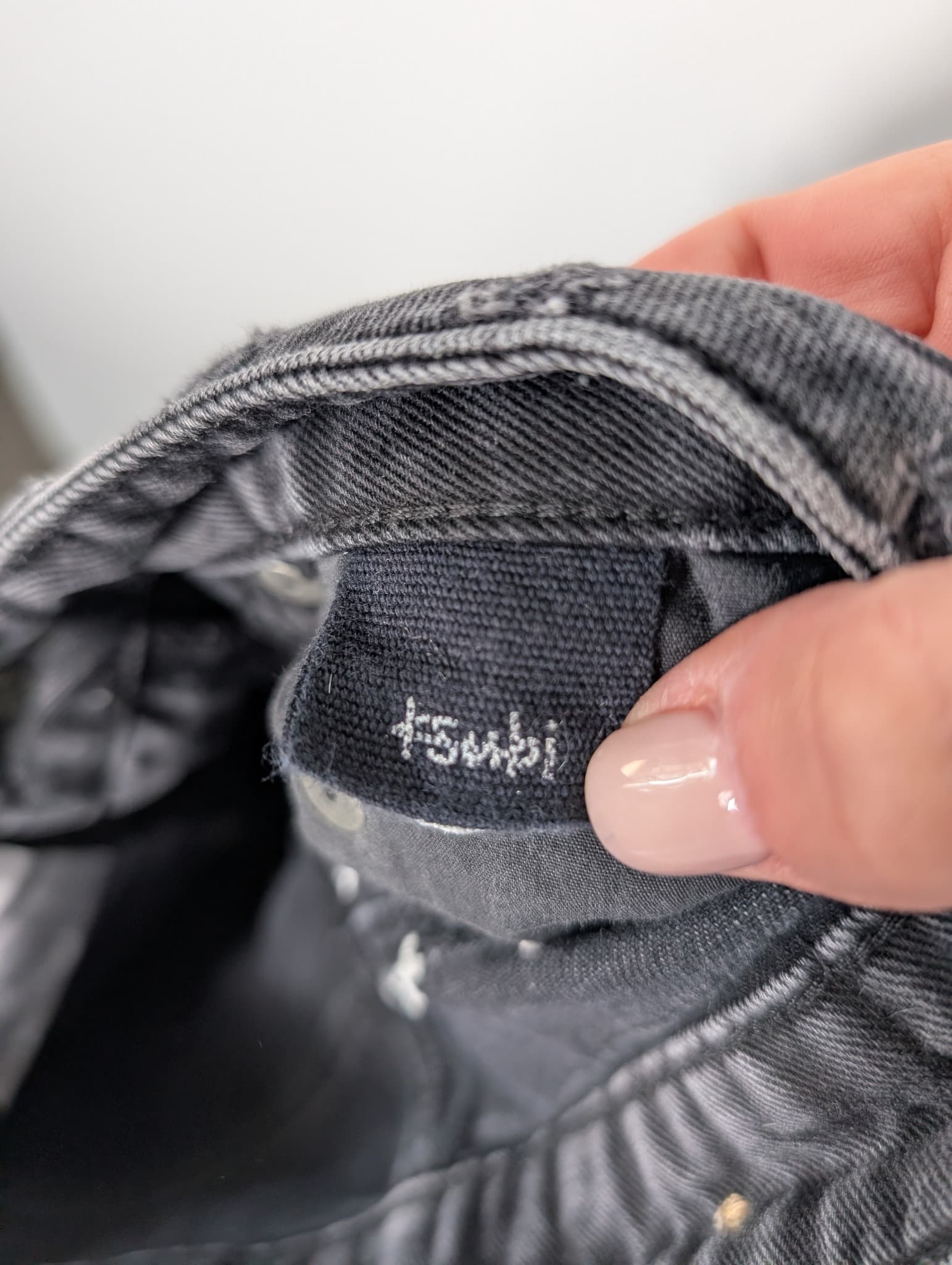Ksubi High-Rise Denim Jeans Washed Black Raw Hem Size 23 — photo 8 of 9