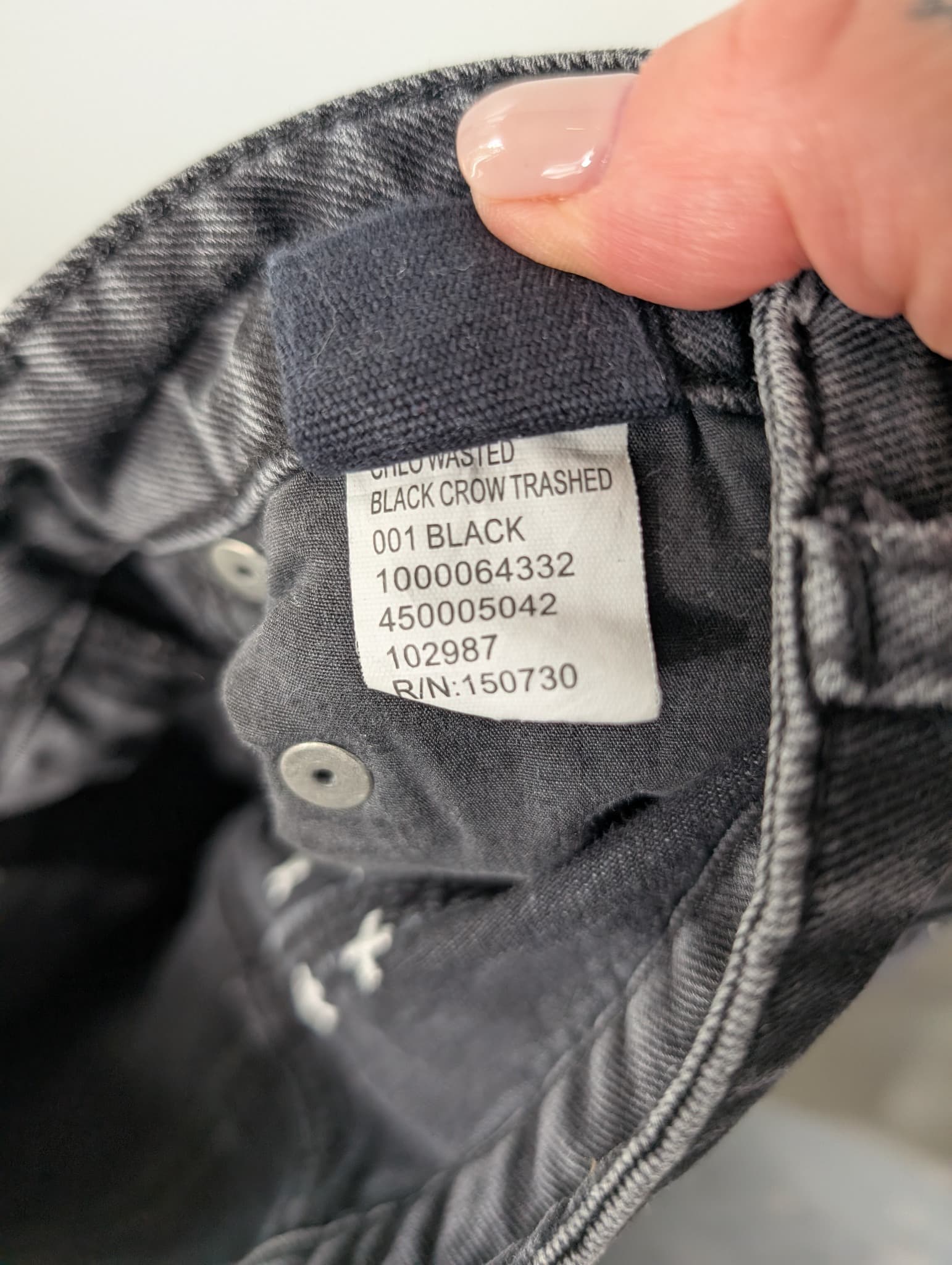 Ksubi High-Rise Denim Jeans Washed Black Raw Hem Size 23 — photo 9 of 9