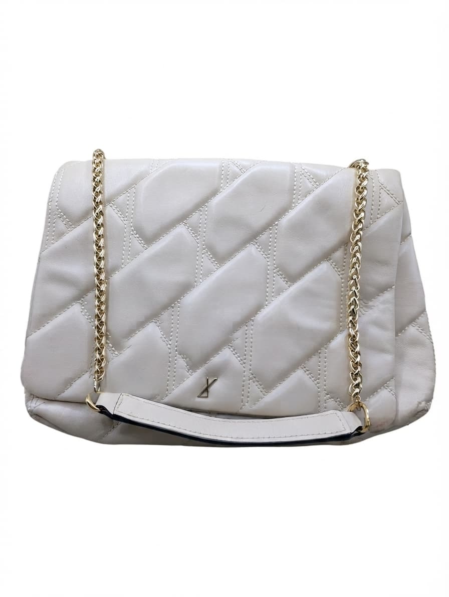 Kurt Geiger London Kensington Quilted Leather Shoulder Bag Off-White — photo 1 of 9