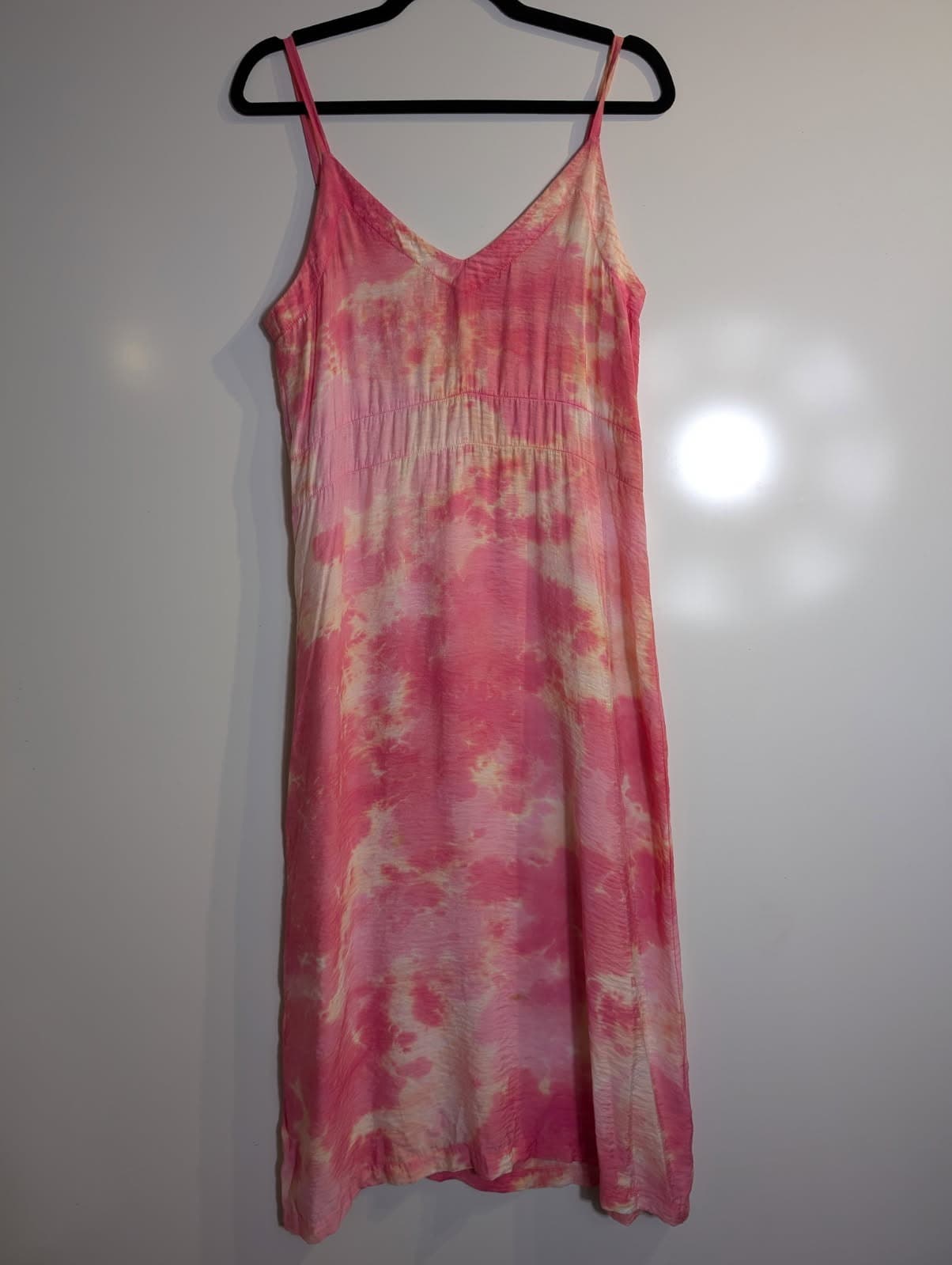 LACAUSA Tie-Dye Spaghetti Strap Midi Dress Pink and Yellow Size XS — photo 5 of 6