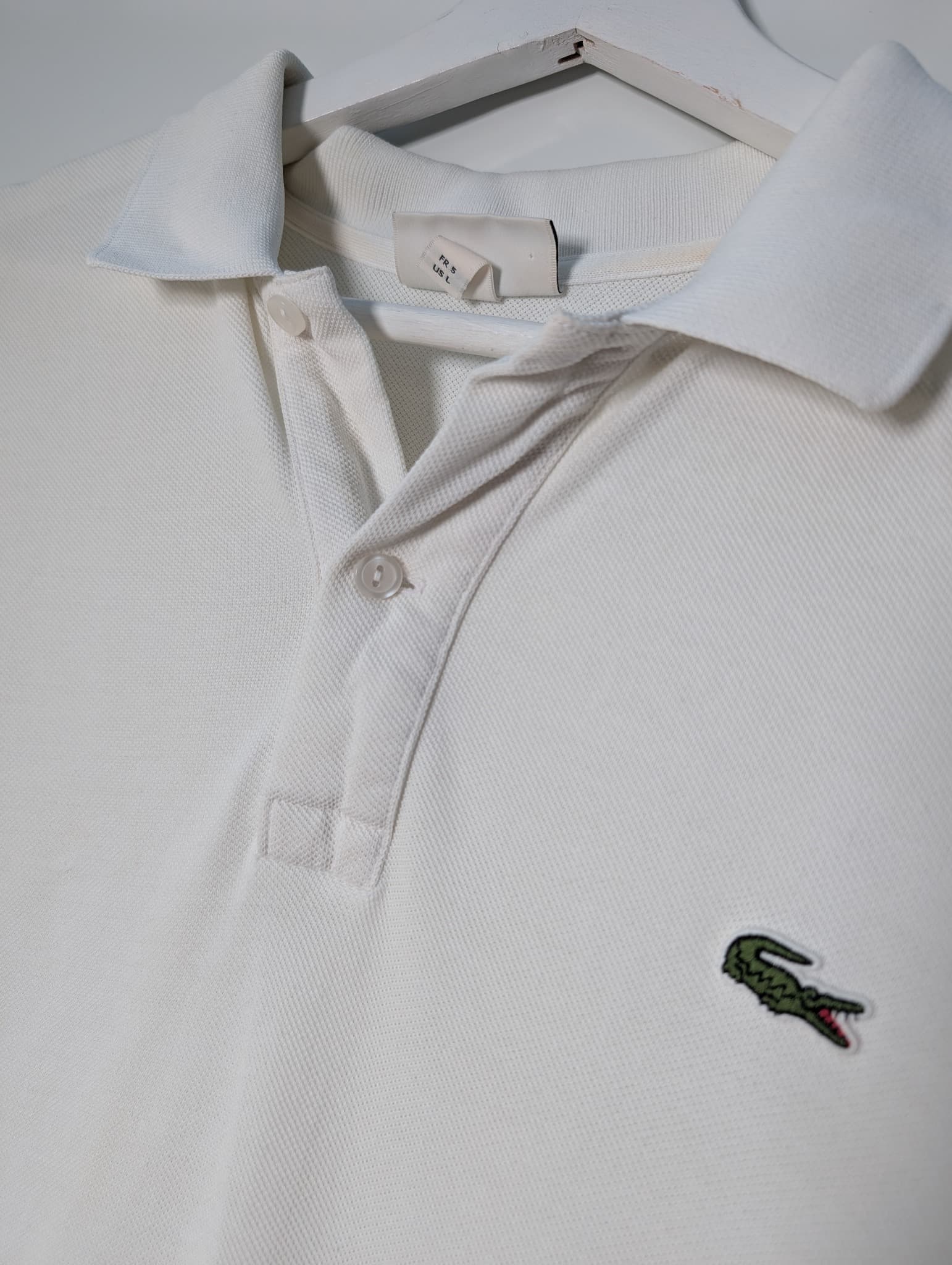 Lacoste Slim Fit L.12.12 Polo Shirt White Size 5 — photo 3 of 10