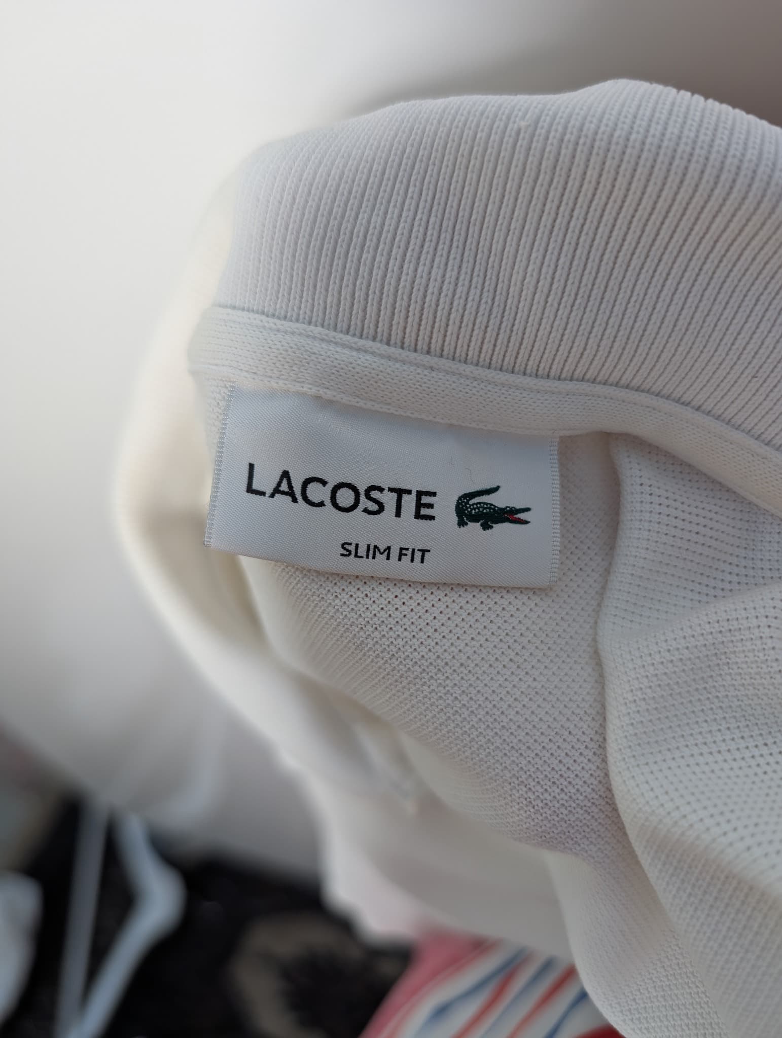 Lacoste Slim Fit L.12.12 Polo Shirt White Size 5 — photo 5 of 10