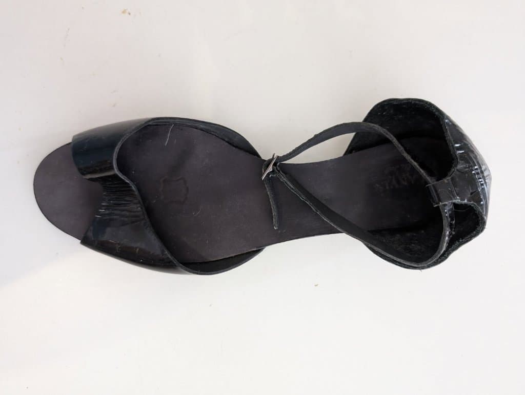 Lanvin Black Patent Leather D'Orsay Ankle Strap Sandals — photo 3 of 5