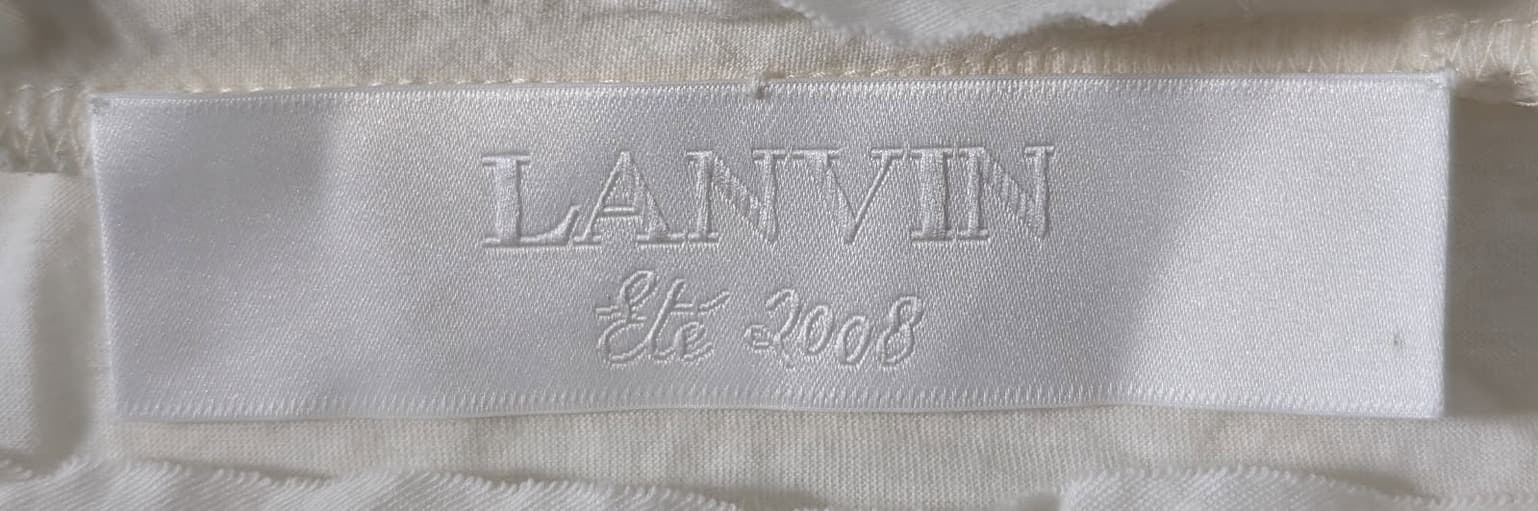 Lanvin Eté 2008 White Cotton T-Shirt - Size S — photo 2 of 4