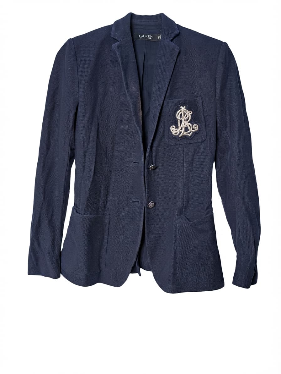 LAUREN RALPH LAUREN Navy Blue Crest Blazer Size XS — photo 1 of 11