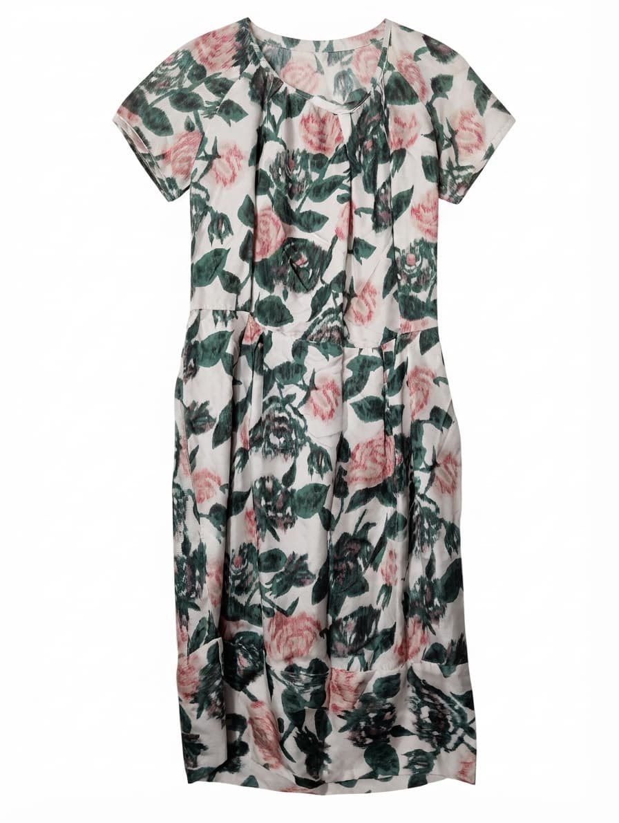 Lee Mathews Floral Print Silk Midi Dress Size 1 — photo 1 of 9