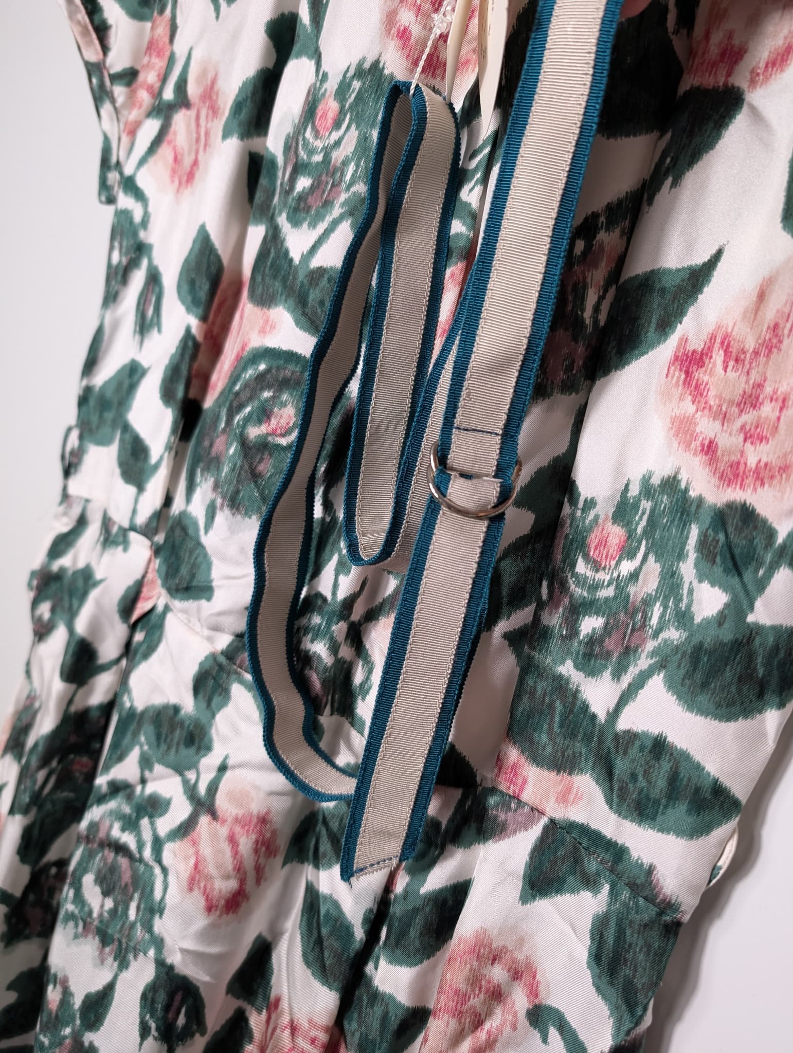 Lee Mathews Floral Print Silk Midi Dress Size 1 — photo 4 of 9
