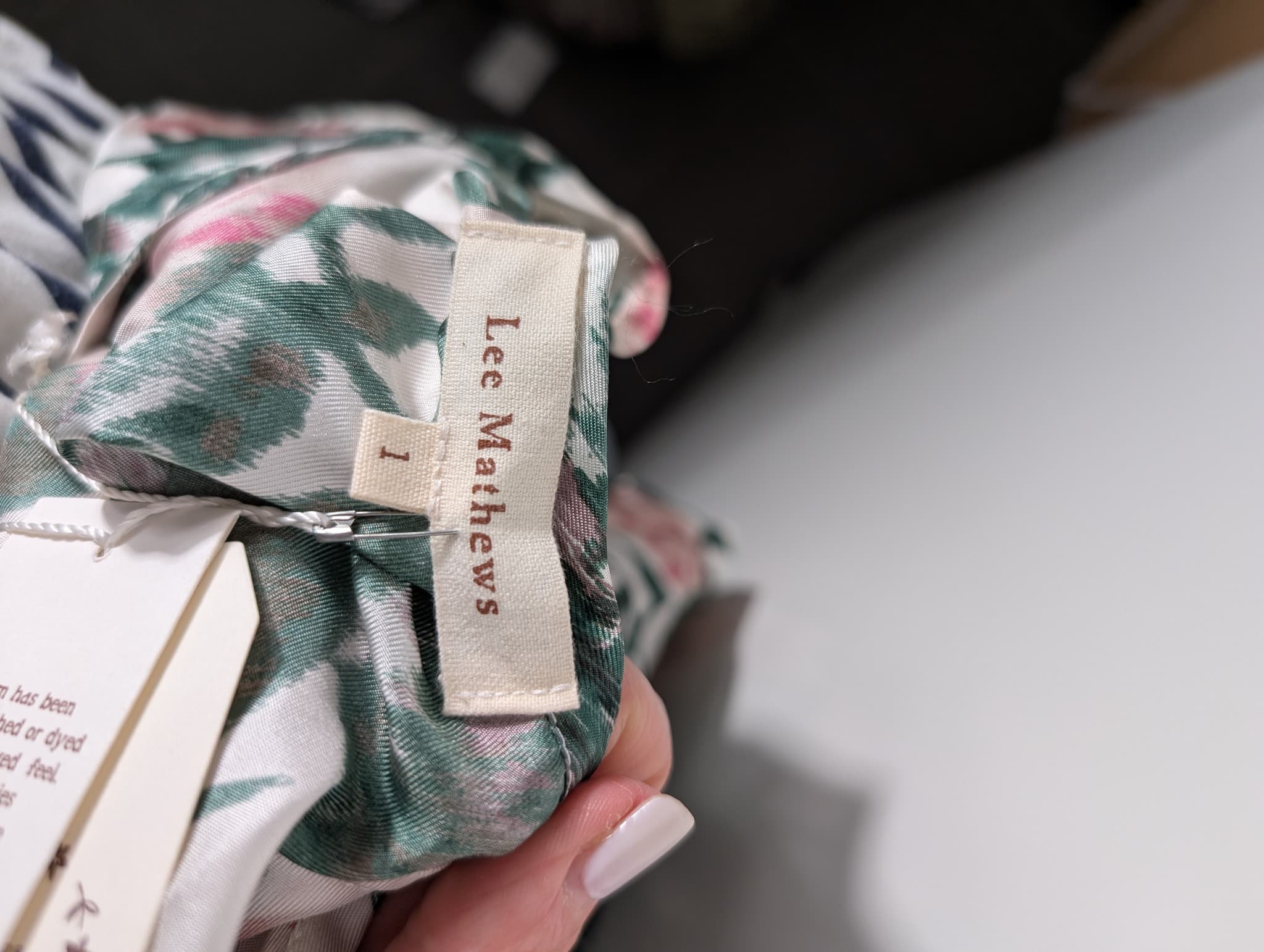 Lee Mathews Floral Print Silk Midi Dress Size 1 — photo 5 of 9