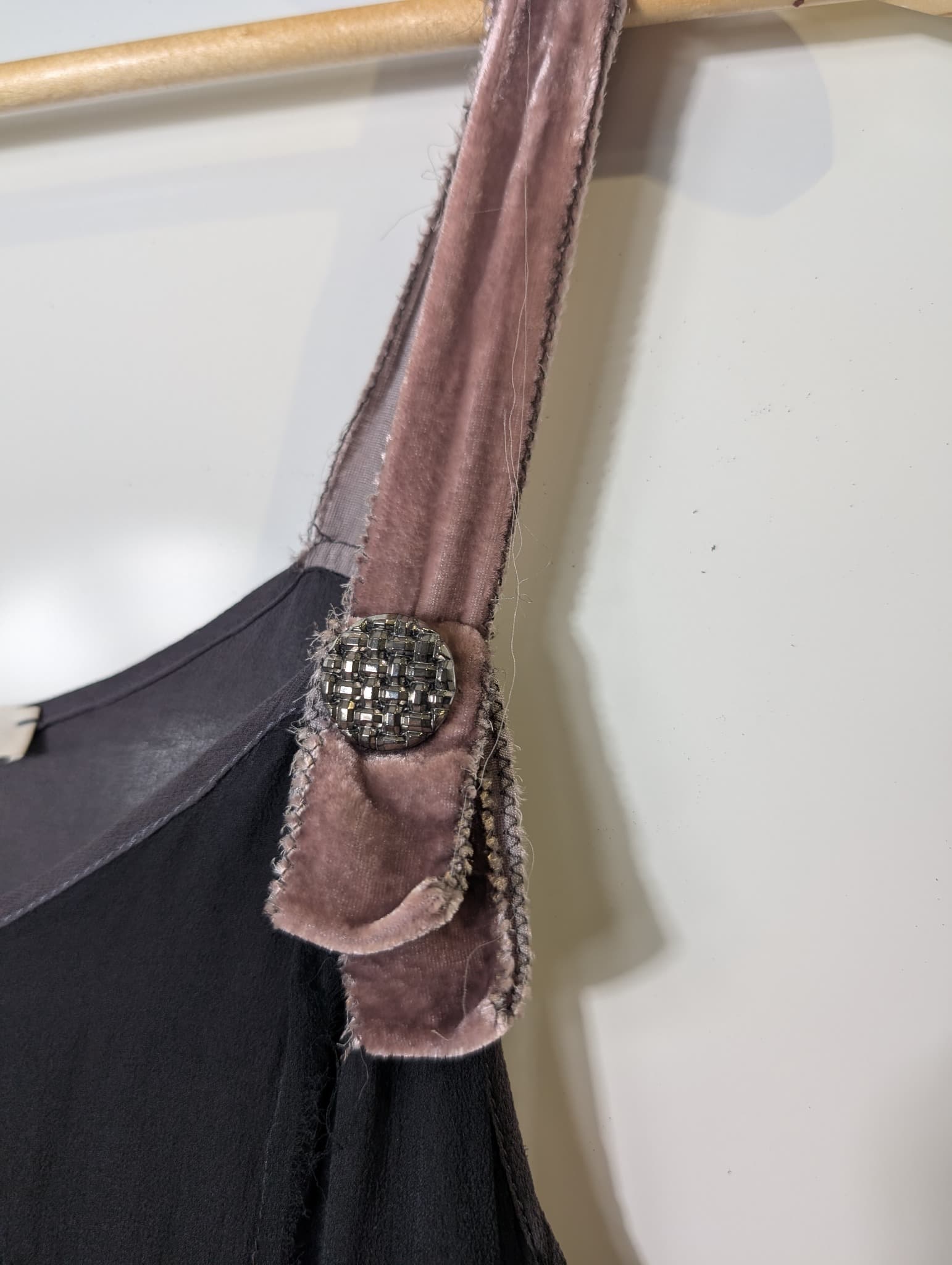 Lee Mathews Silk Chiffon Ruffle Hem Slip Dress Black Size 1 — photo 2 of 7