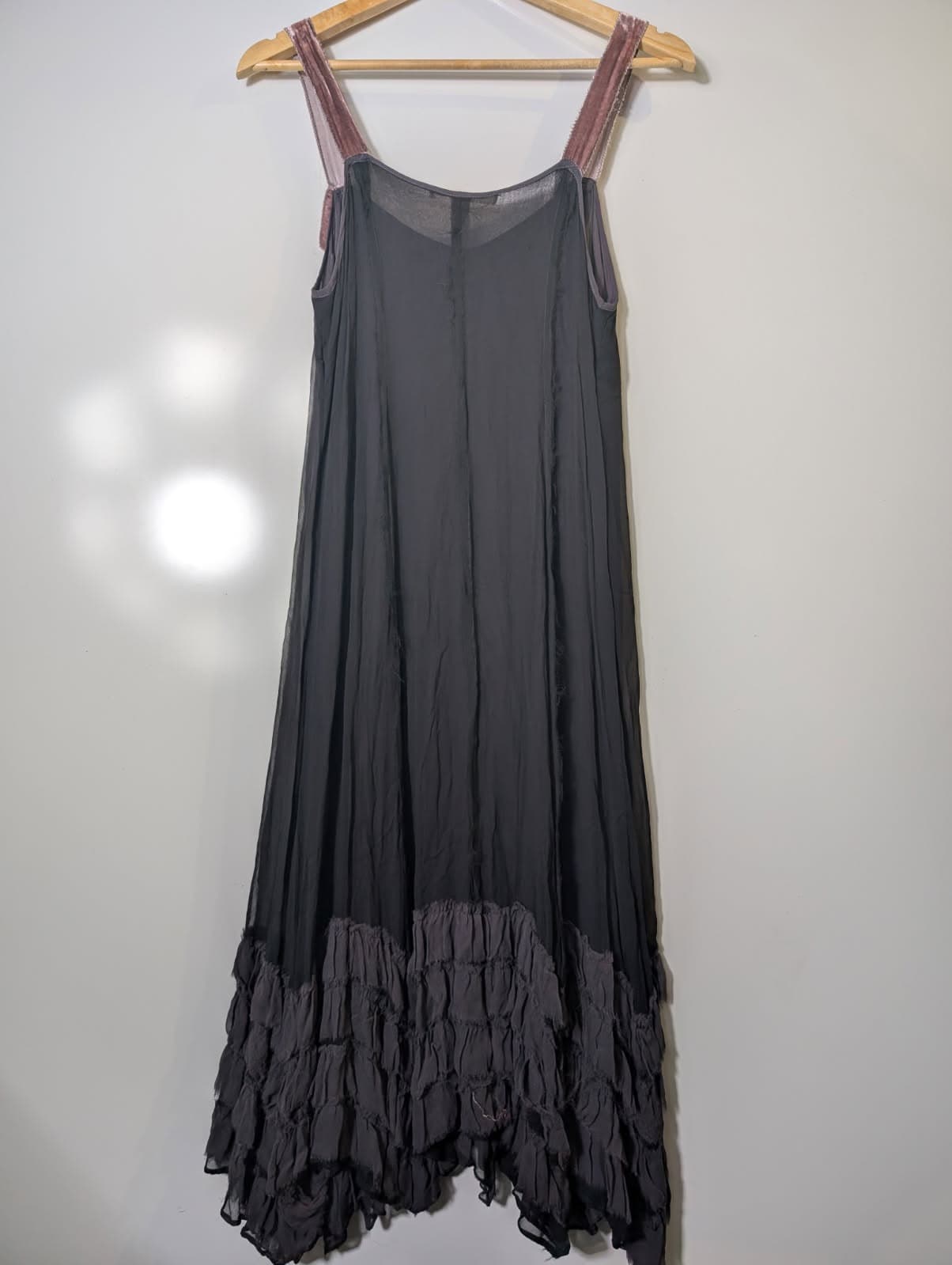 Lee Mathews Silk Chiffon Ruffle Hem Slip Dress - Size 1 — photo 5 of 7