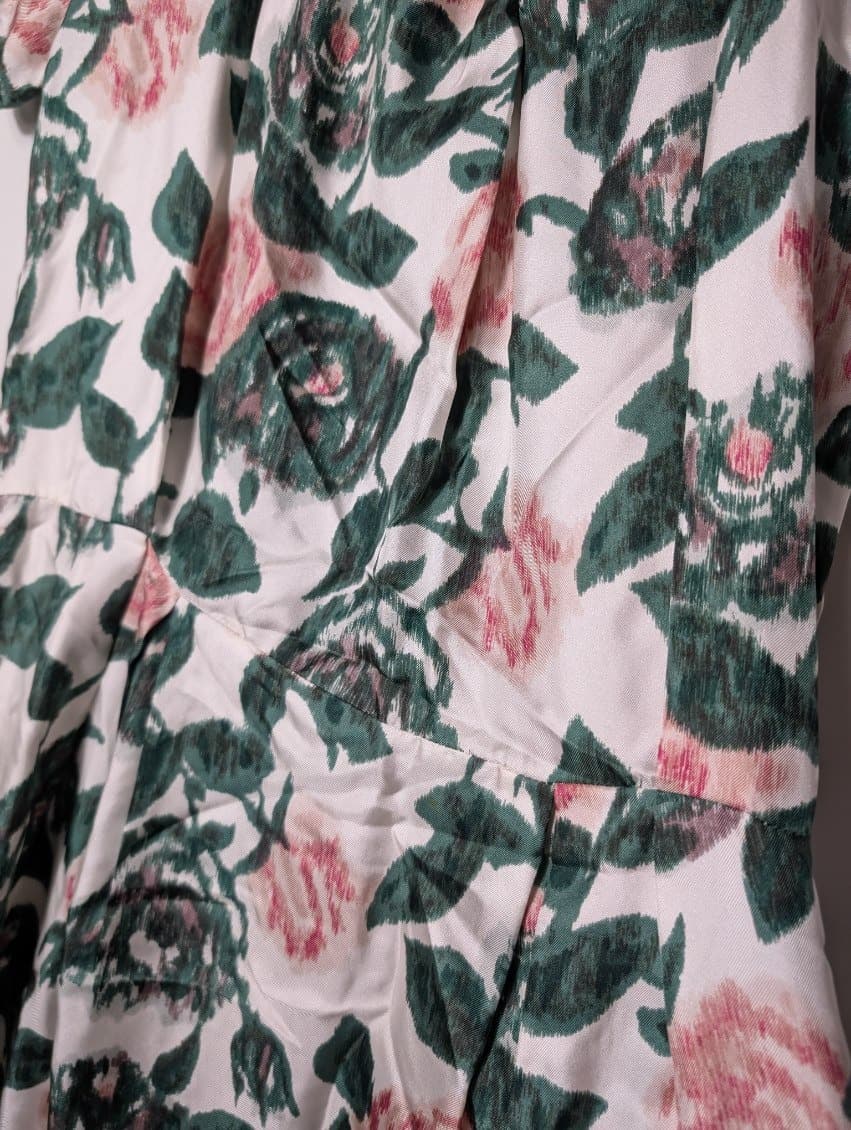 Lee Mathews Silk Rose Print Midi Dress - Size 1 — photo 7 of 9