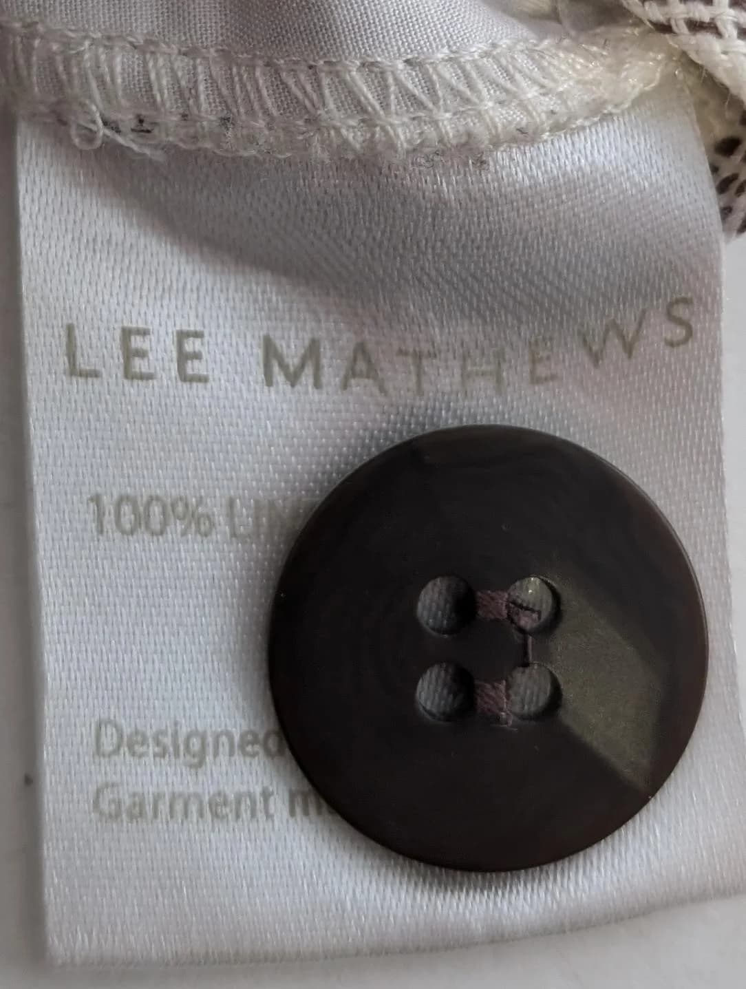Lee Mathews Women's High-Waisted Striped Linen Shorts — photo 3 of 7