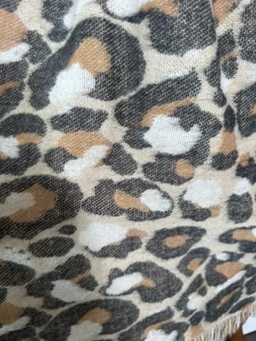 Leopard Print Fringed Blanket Scarf - Soft Oversized Wrap — photo 3 of 7