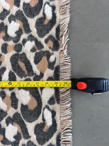 Leopard Print Fringed Blanket Scarf - Soft Oversized Wrap — photo 7 of 7