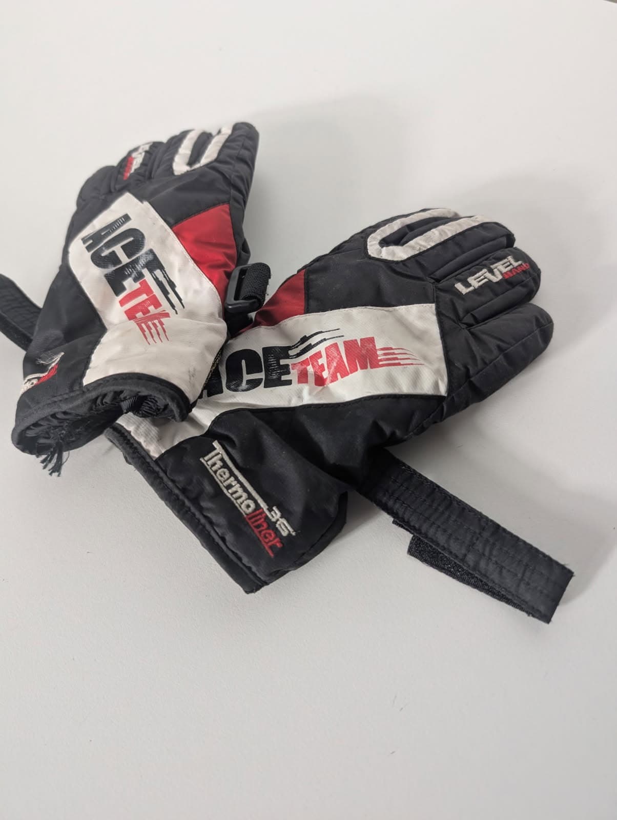 Level Race Team Thermo-Plus Ski Gloves - Black/White/Red — photo 3 of 5
