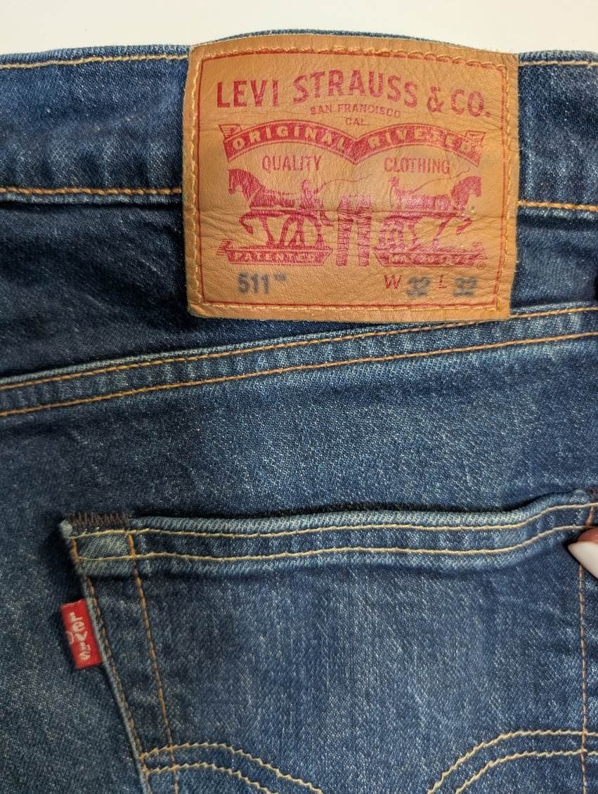 Levi's 511 Slim Fit Jeans Blue Denim Men's W32 L32 — photo 8 of 9