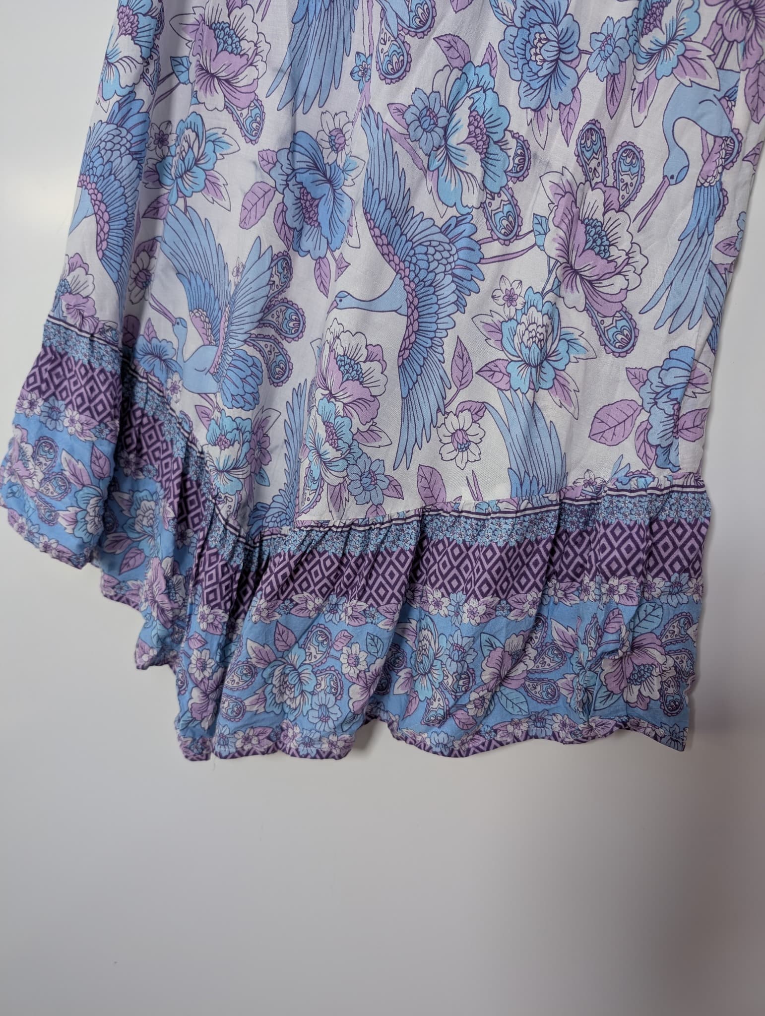 Lilly Tide Crane Print Mini Dress Blue Purple One Size — photo 3 of 7