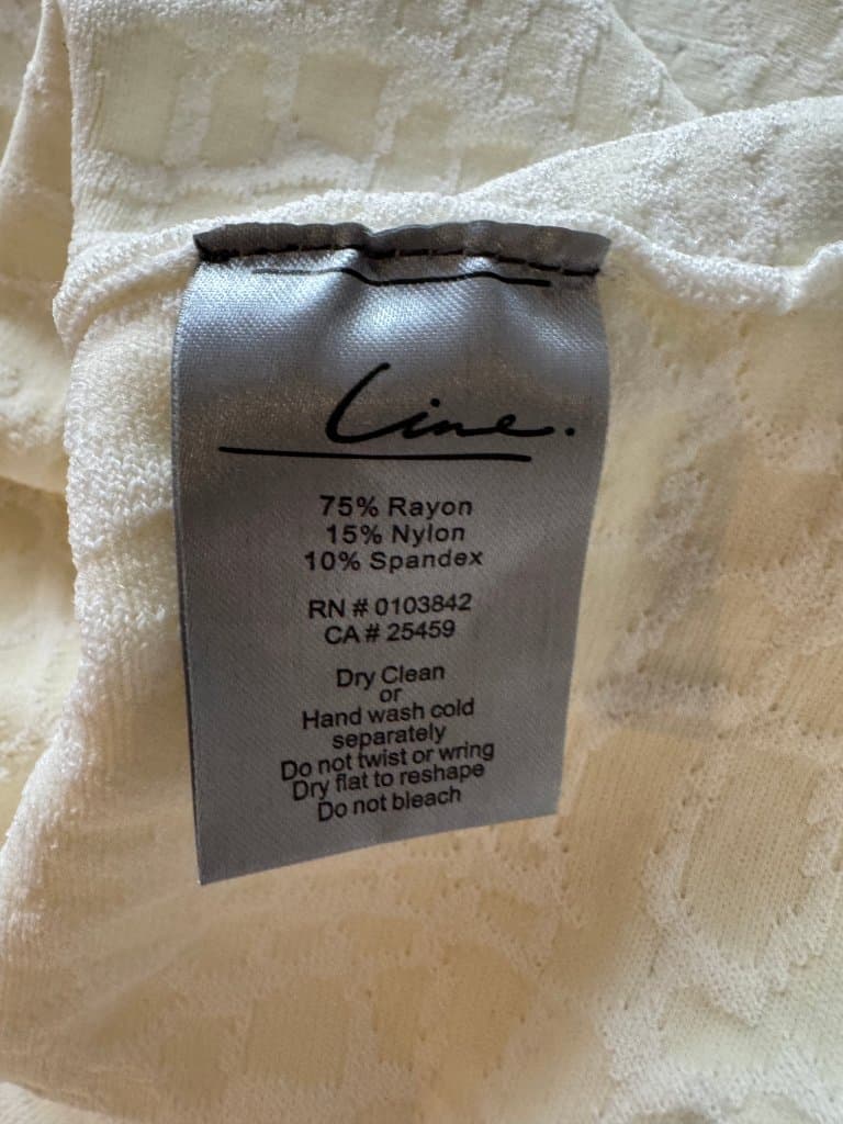 Line White Textured Fit and Flare Sleeveless Dress - Size M — photo 5 of 10