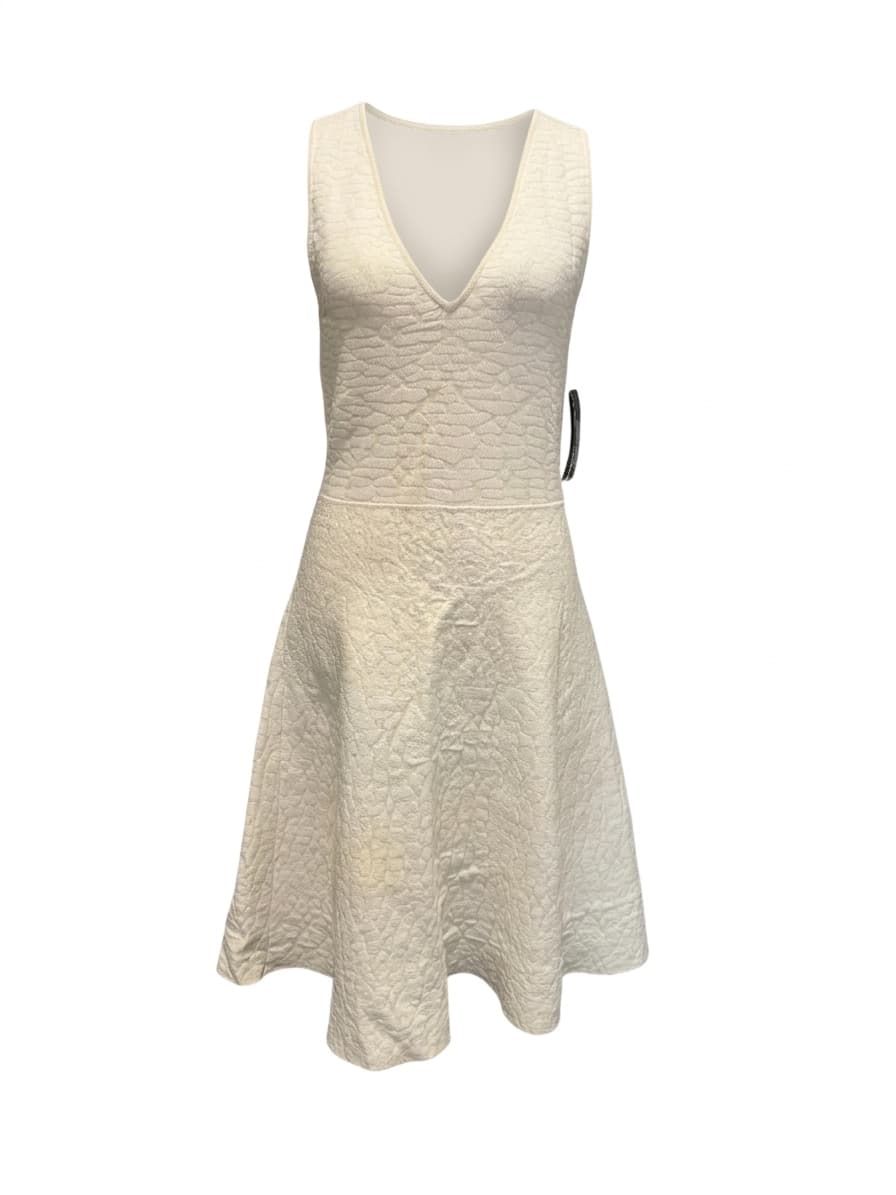 Line White Textured Fit and Flare Sleeveless Dress - Size M — photo 1 of 10