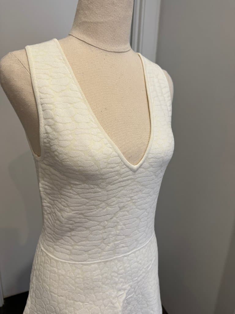Line White Textured Fit and Flare Sleeveless Dress - Size M — photo 10 of 10