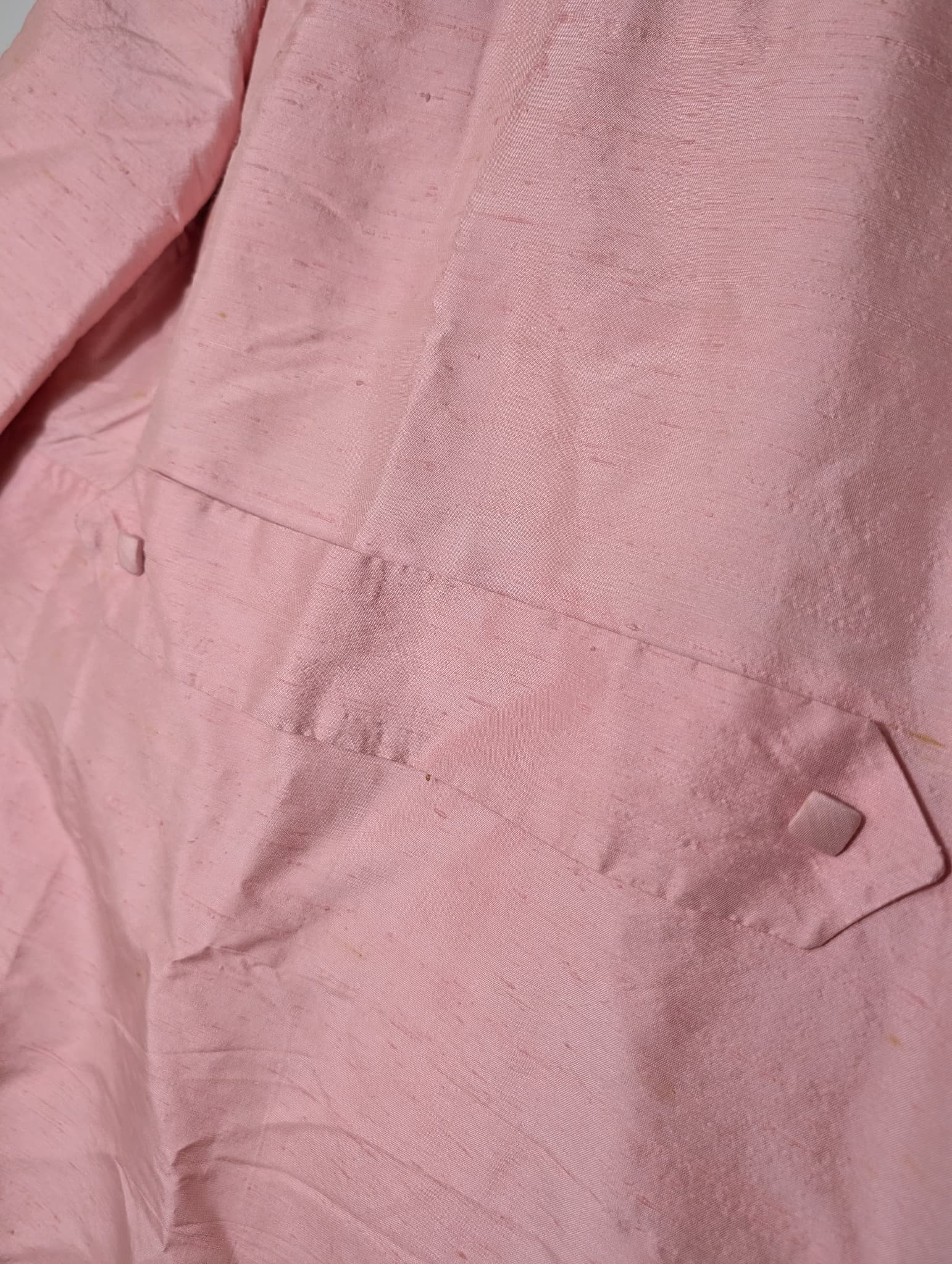 Lintern Vintage Silk Shantung Double-Breasted Coat Pink Size 14 — photo 6 of 9