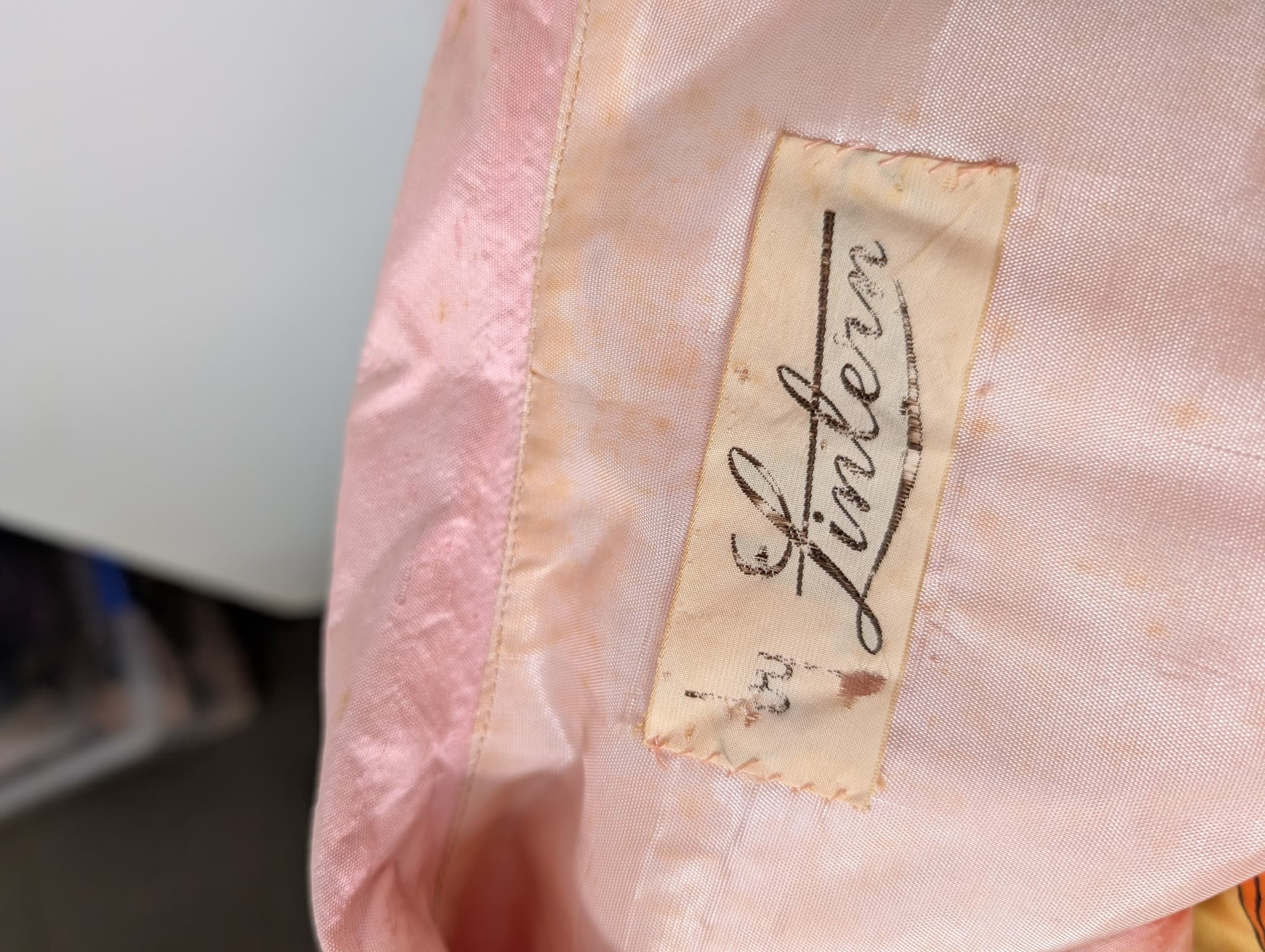 Lintern Vintage Silk Shantung Double-Breasted Coat Pink Size 14 — photo 7 of 9