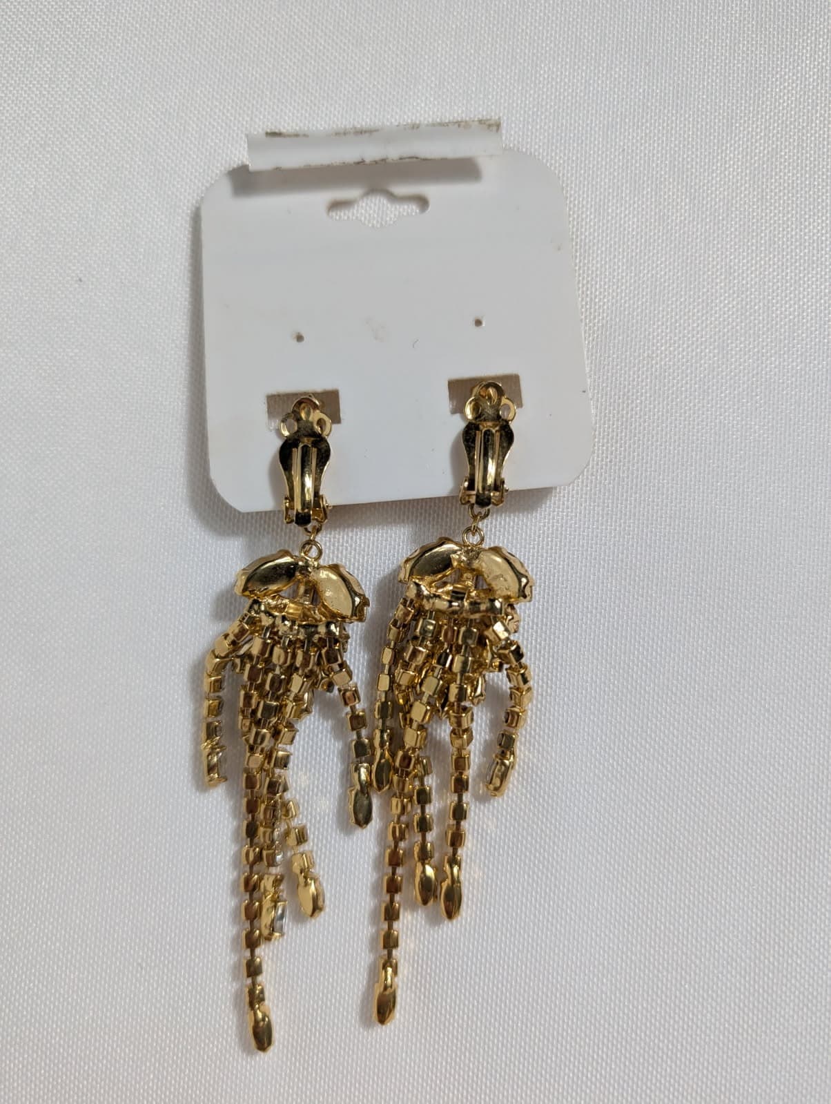 Lio Gold-Tone Crystal and Red Stone Dangle Earrings — photo 3 of 5
