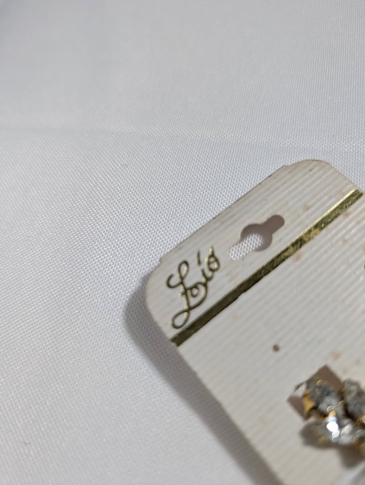 Lio Gold-Tone Crystal and Red Stone Dangle Earrings — photo 4 of 5