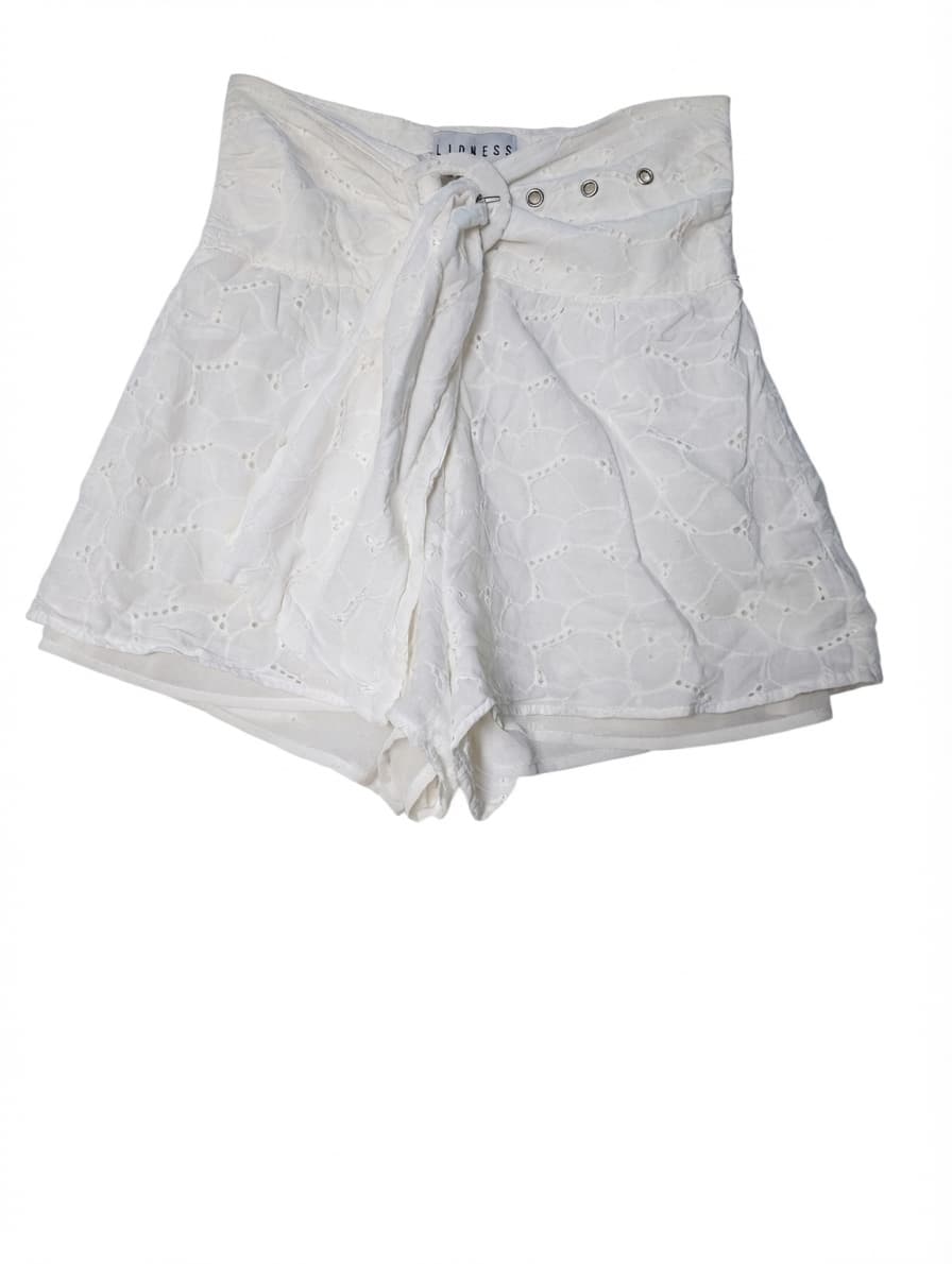 Lioness Eyelet Tie-Front Shorts White Women's XS — photo 1 of 15
