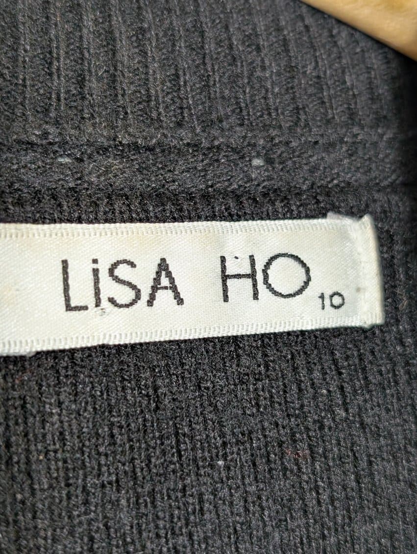 Lisa Ho Black Long Sleeve Knit Sweater - Size 10 — photo 4 of 7