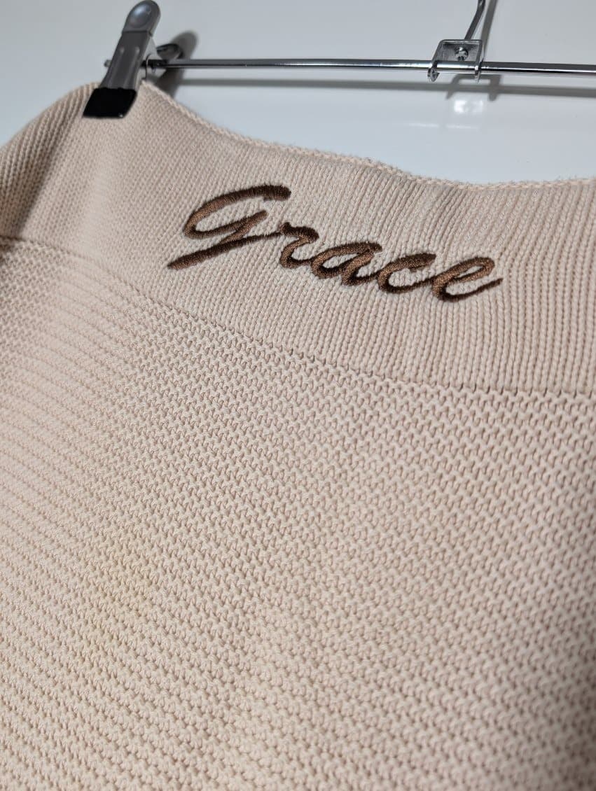 Little Giraffe Luxe Baby Blanket Personalised 'Grace' Beige — photo 4 of 4