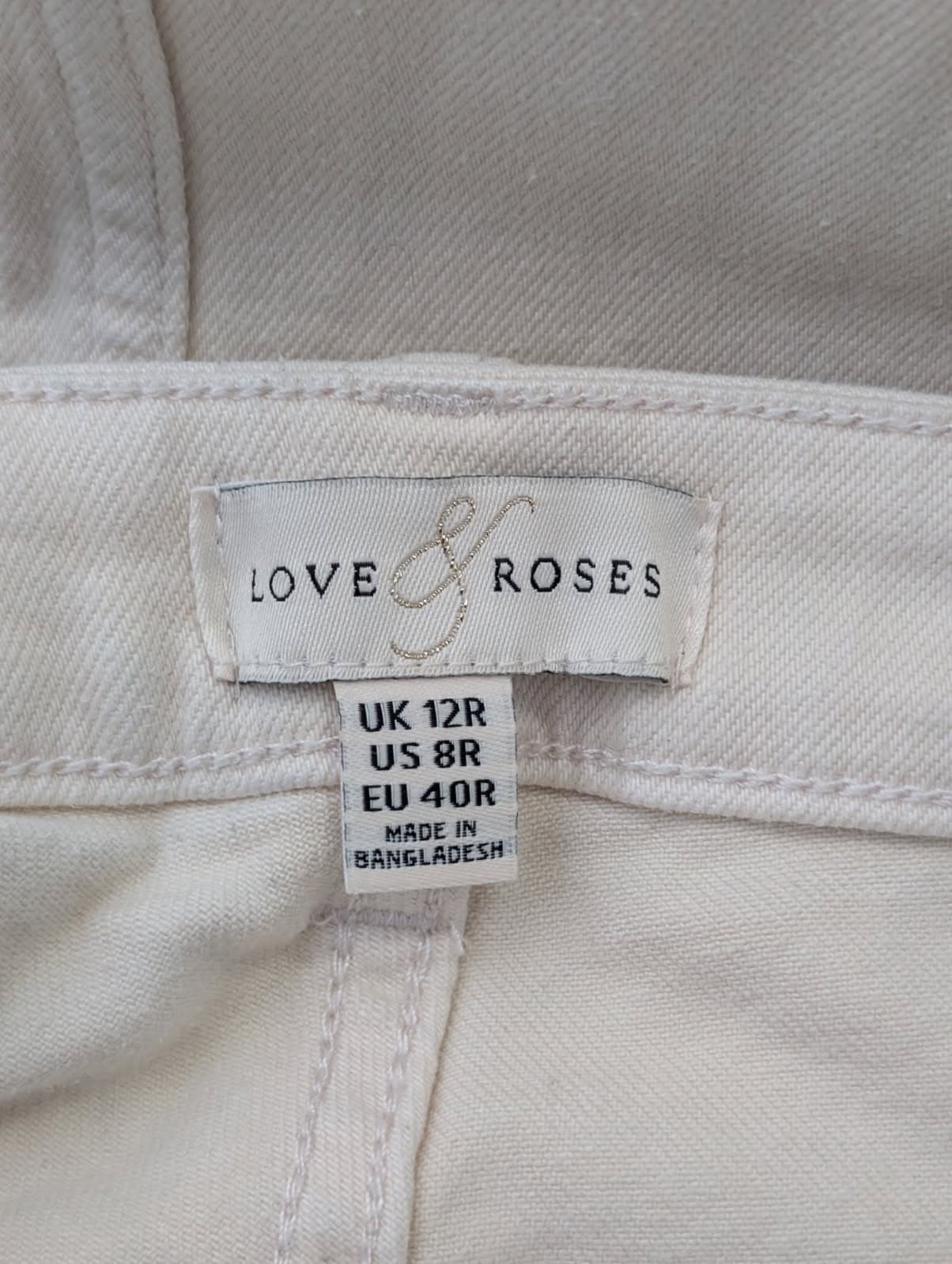 Love & Roses Cream Denim Jeans - Size UK 12 / US 8 — photo 3 of 9