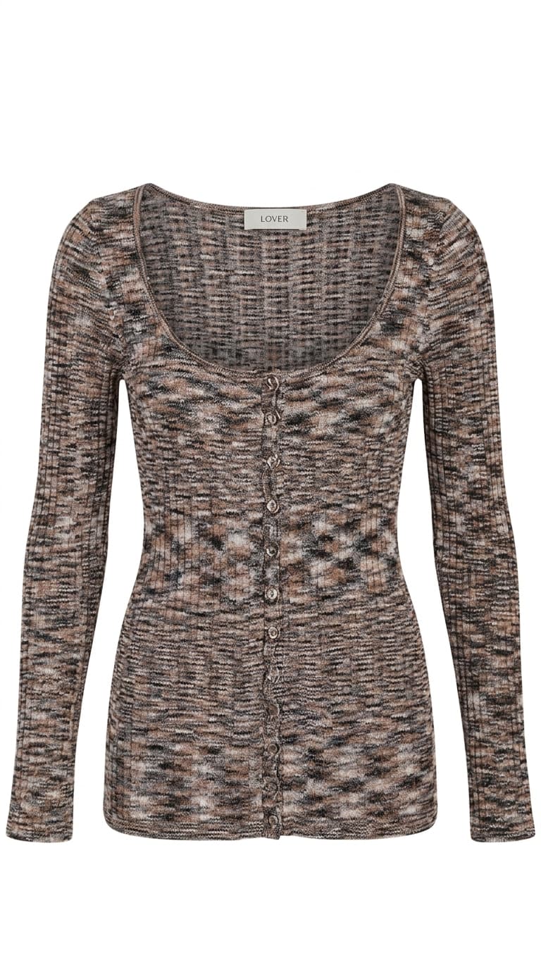 Lover The Label Ribbed Long Sleeve Cardigan - Multi-Colour Size 6 — photo 1 of 5